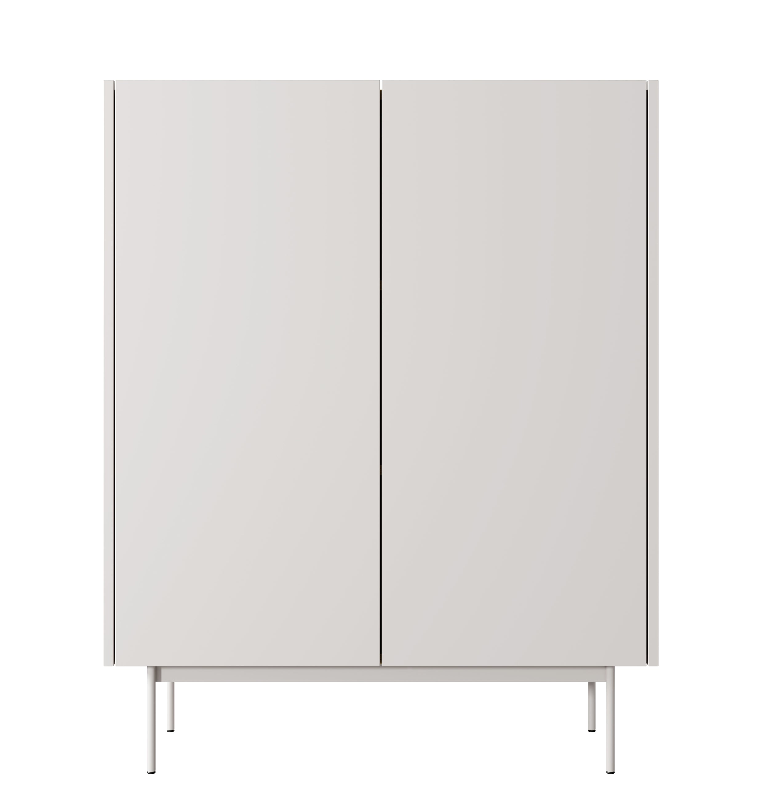 Komoda wysoka Color 97 cm dwudrzwiowa Kaszmir / Dąb Linea
