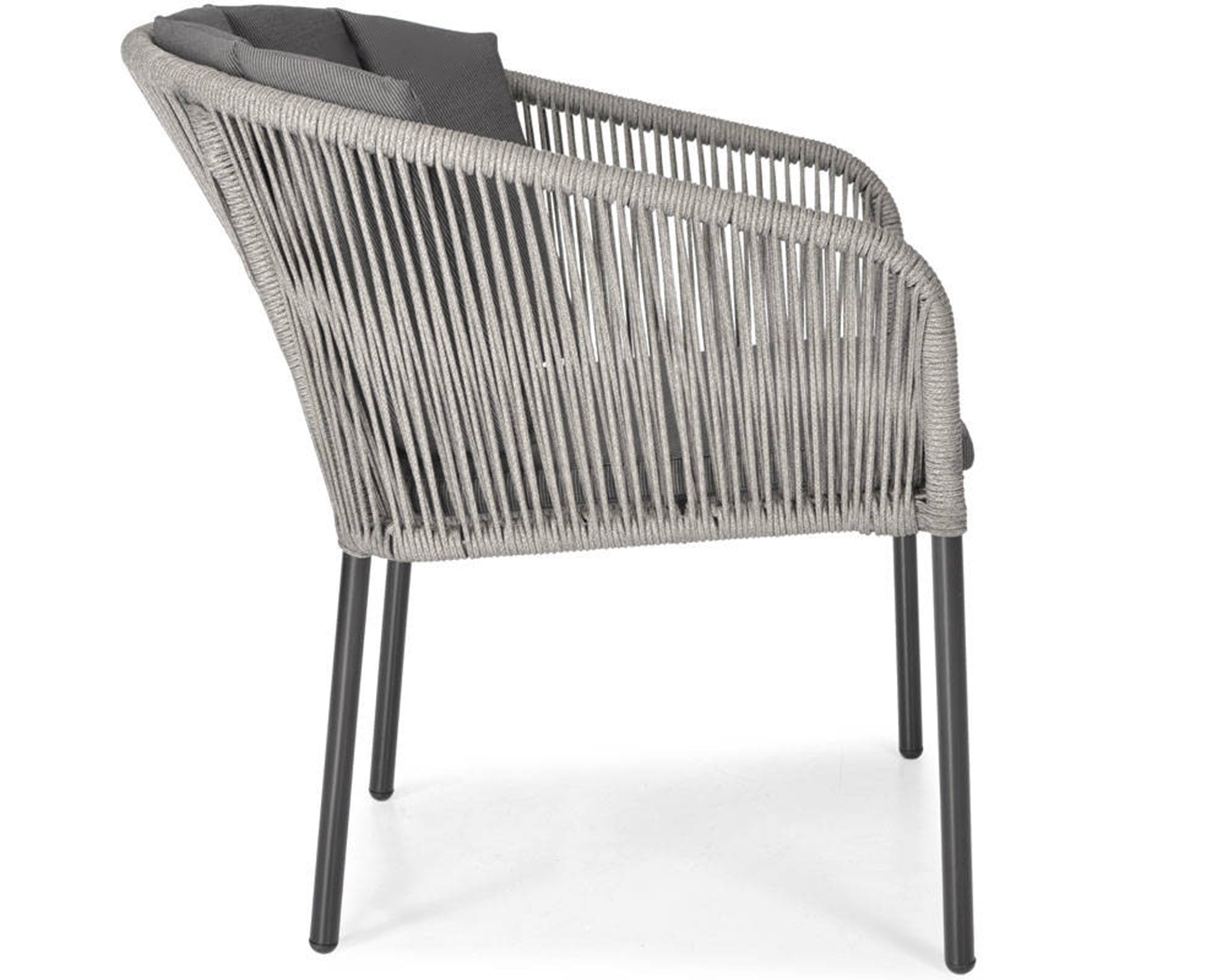 Zestaw mebli ogrodowych Portobly ze stołem obiadowym i krzesłami ośmioosobowy szary