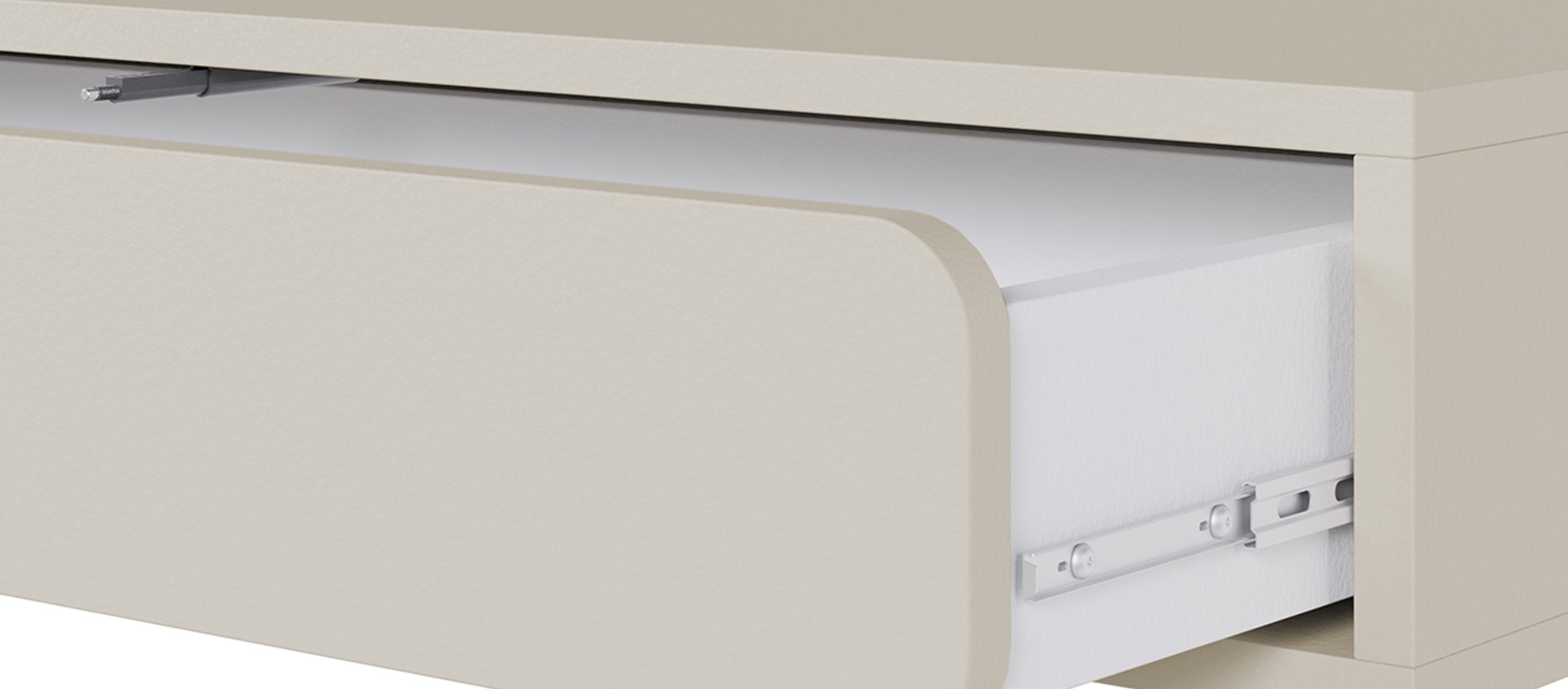 Konsola wisząca Wuwu z jedną szufladą 90 cm szarobeżowa