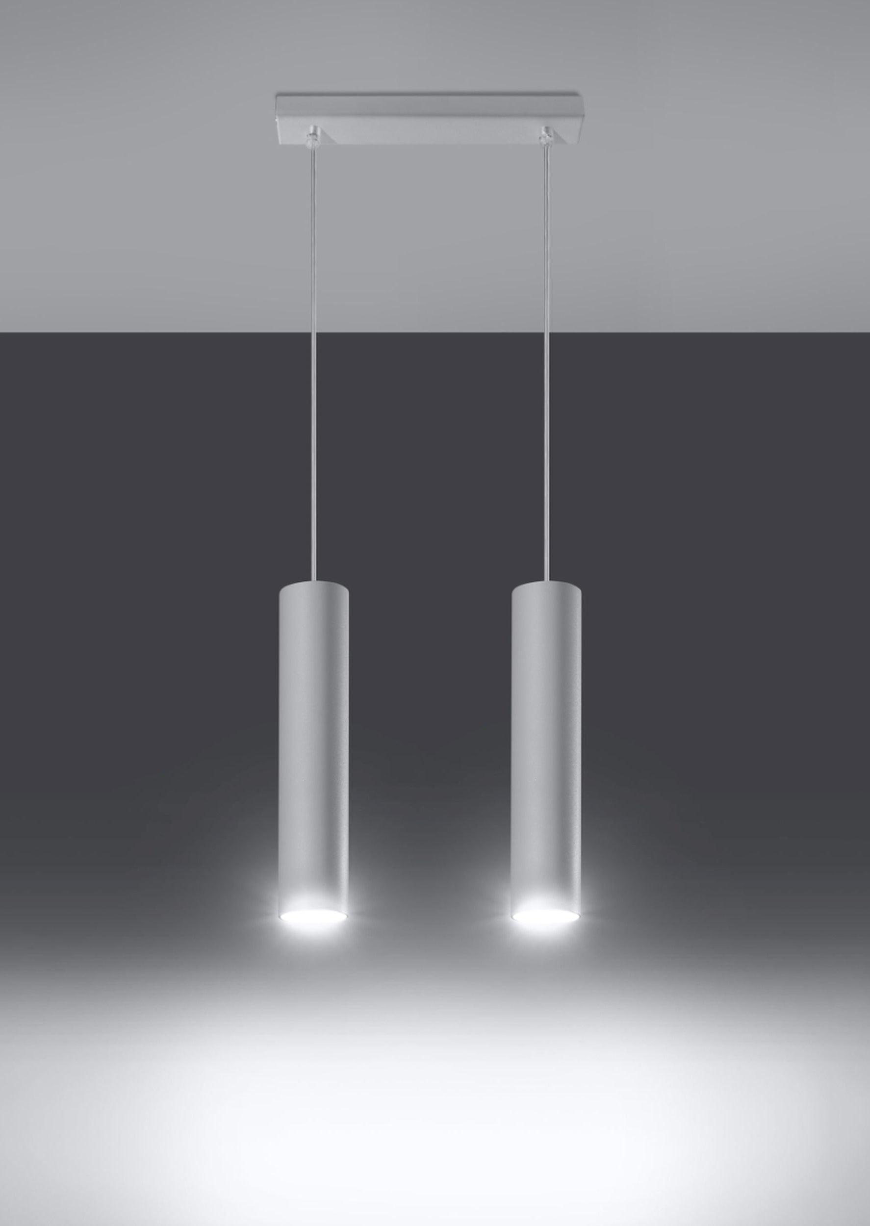 Lampa wisząca Lagga x2 biała