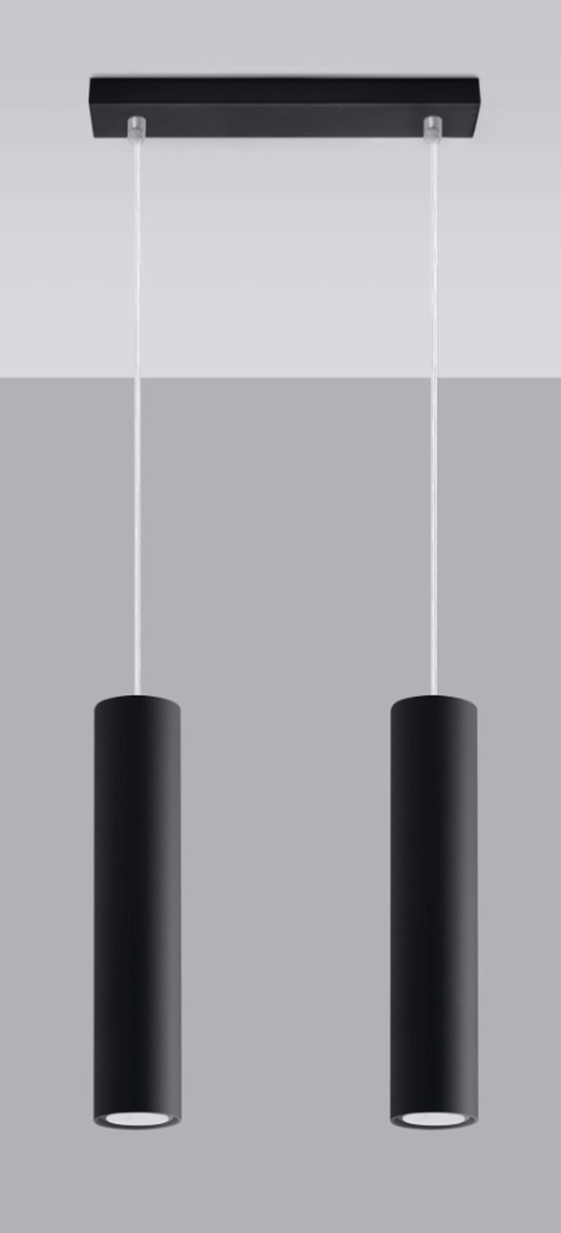 Lampa wisząca Lagga x2 czarna