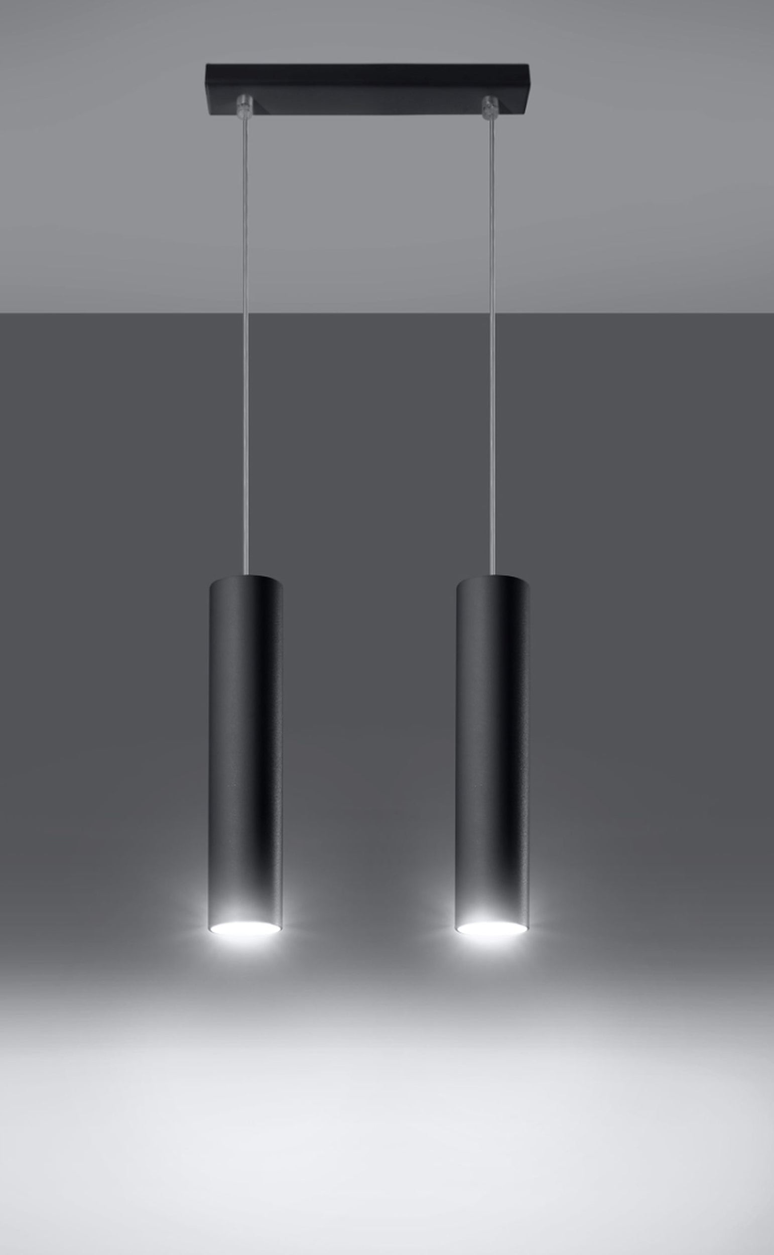Lampa wisząca Lagga x2 czarna