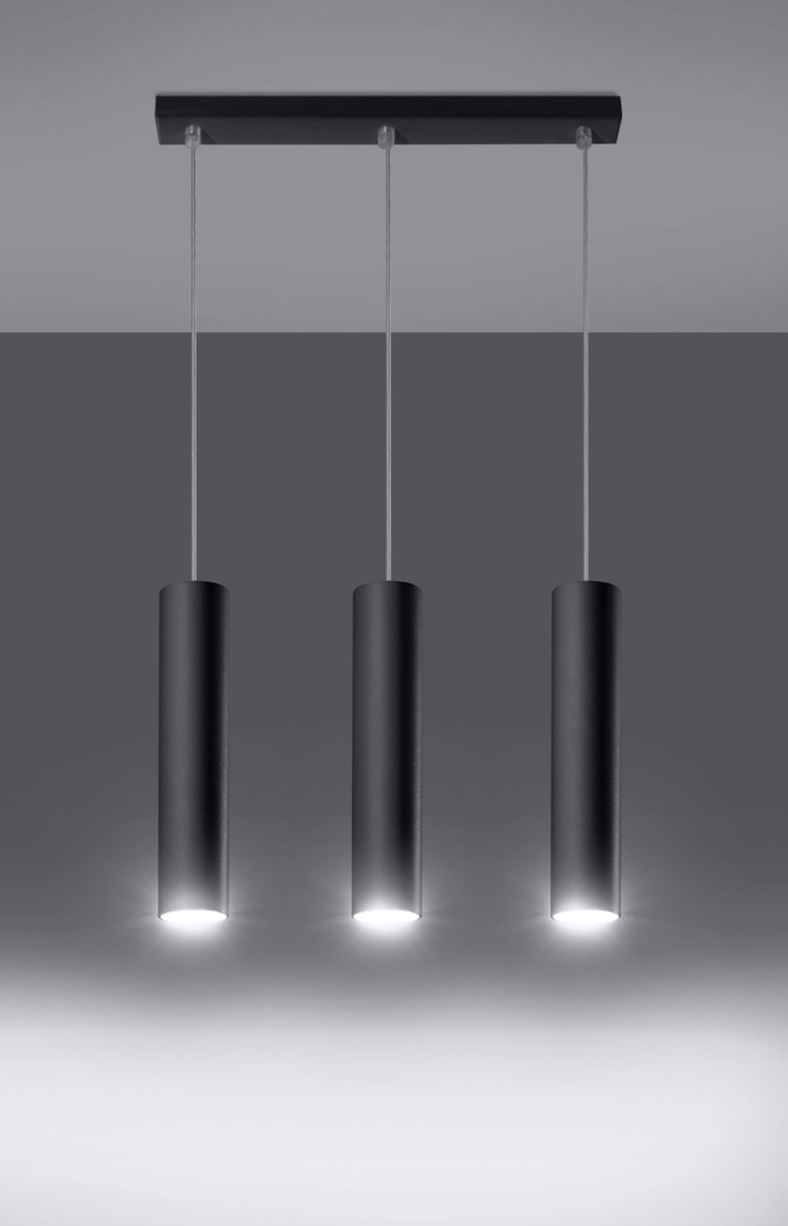 Lampa wisząca Lagga x3 czarna