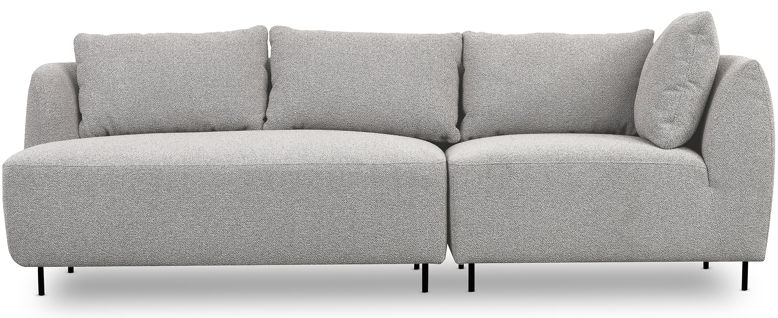 Sofa modułowa Lanomi jasnoszara boucle