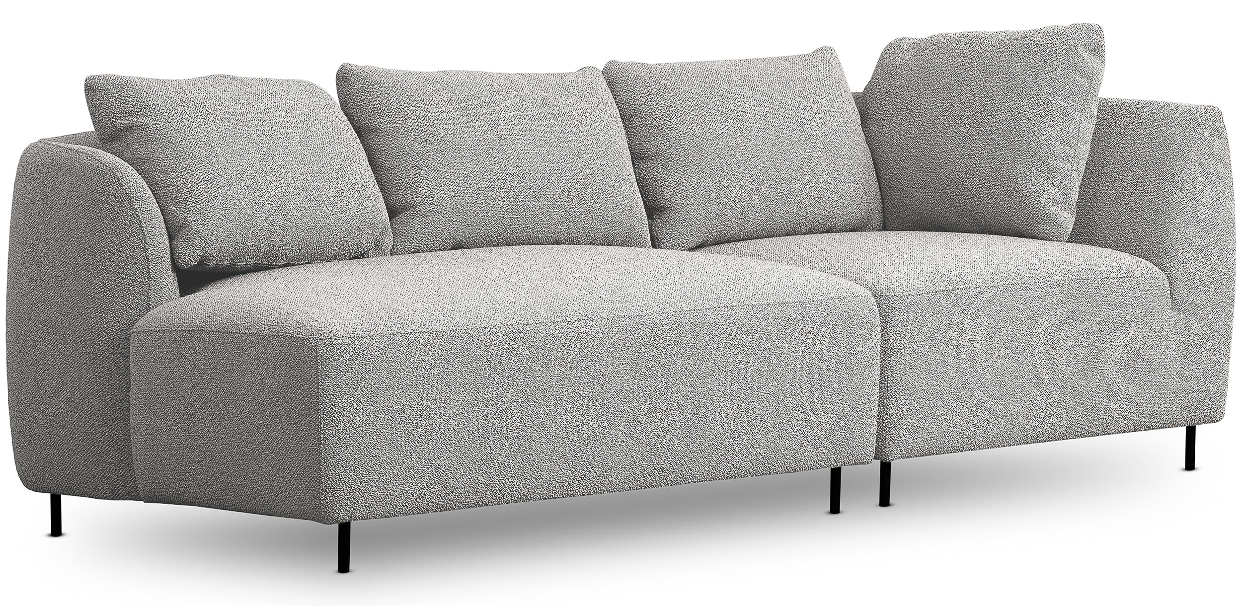 Sofa modułowa Lanomi jasnoszara boucle