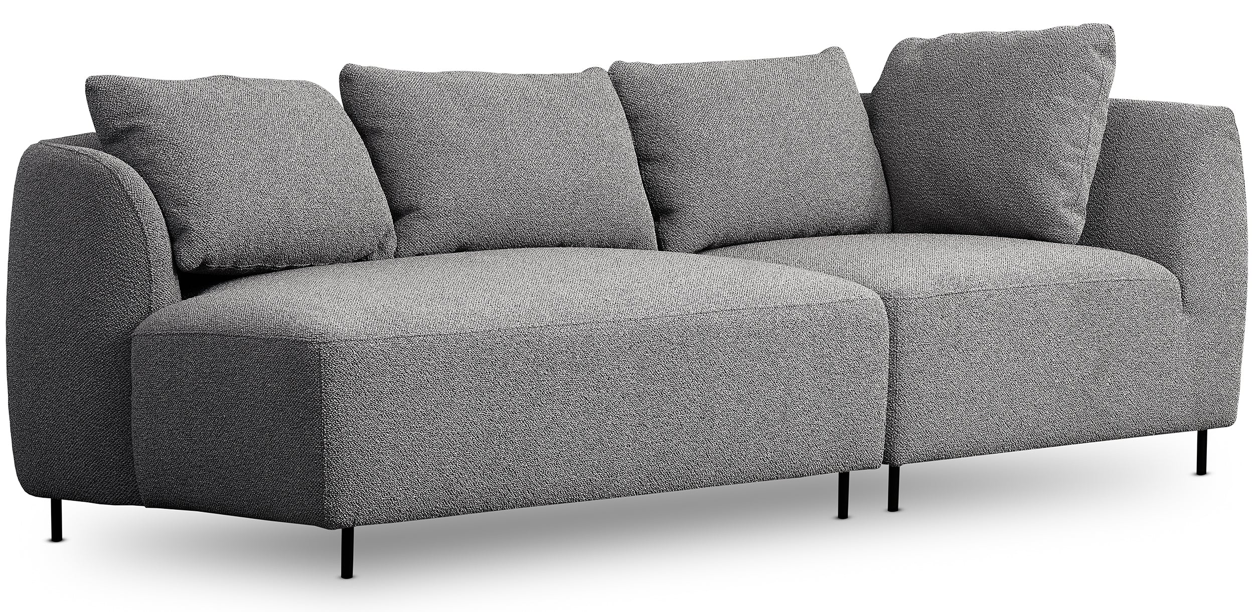 Sofa modułowa Lanomi szara boucle