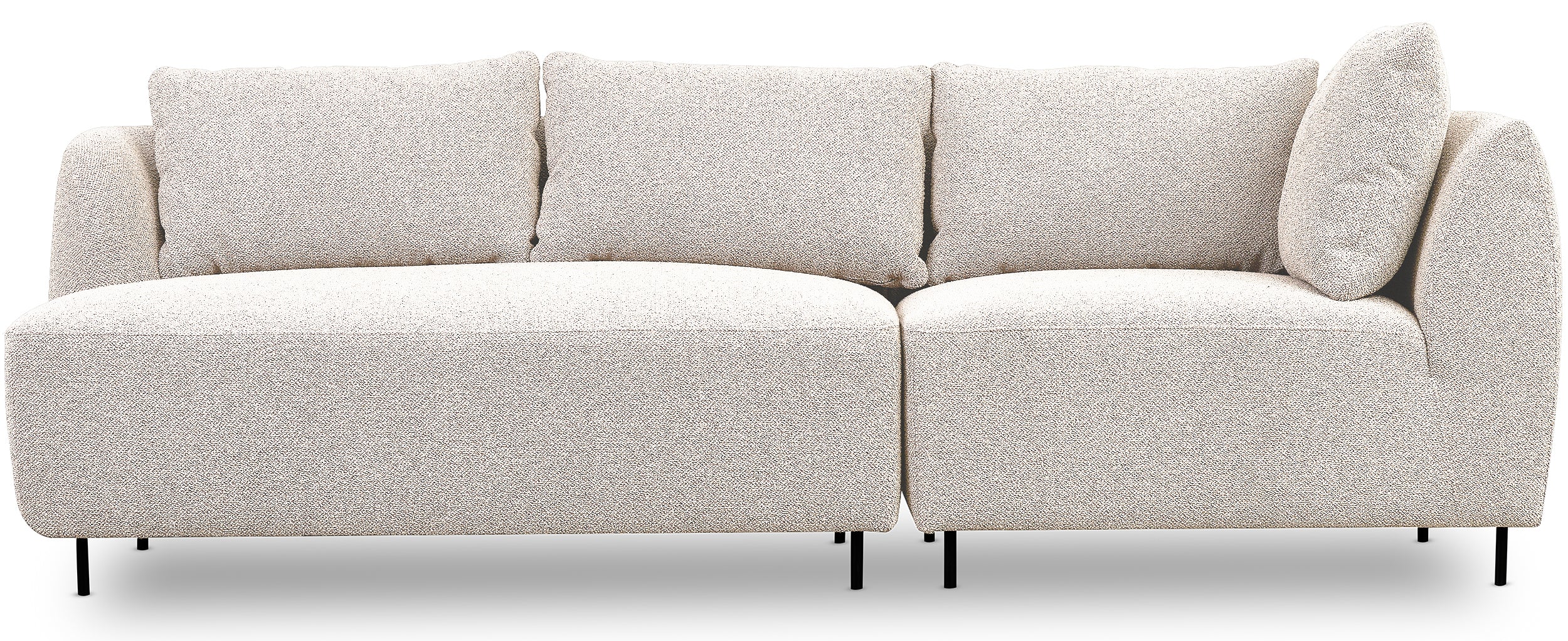 Sofa modułowa Lanomi kremowa boucle