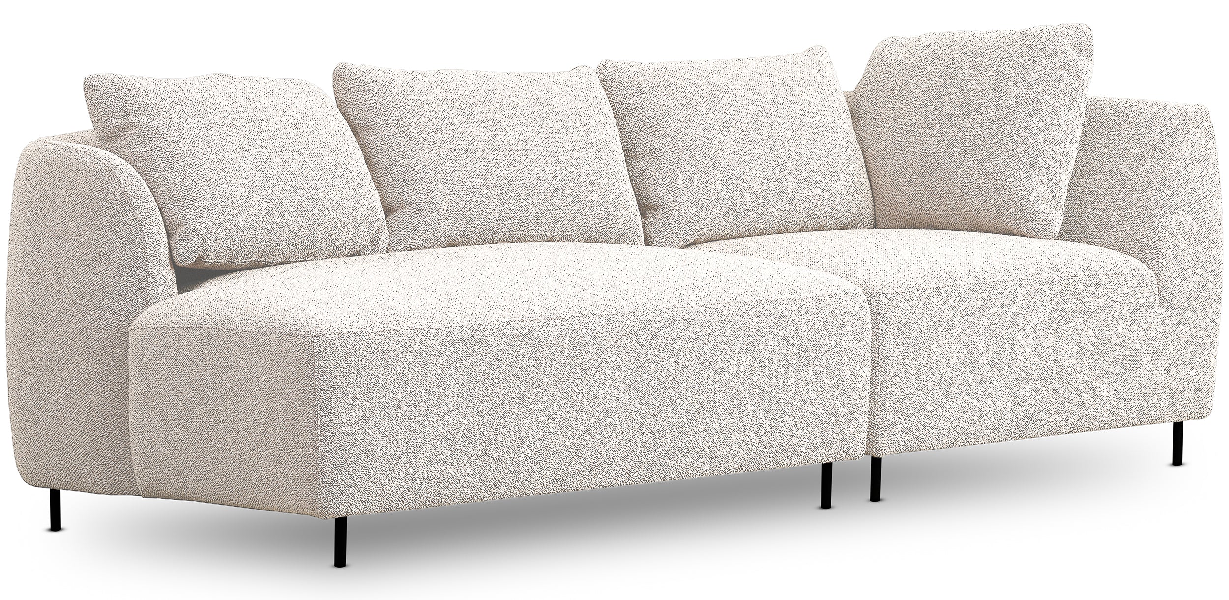 Sofa modułowa Lanomi kremowa boucle