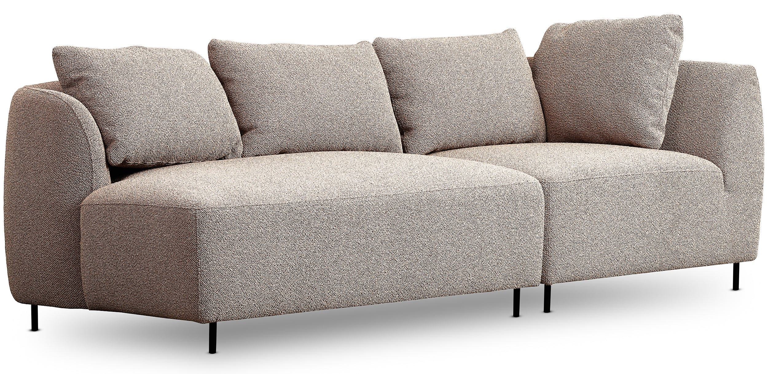 Sofa modułowa Lanomi beżowa boucle