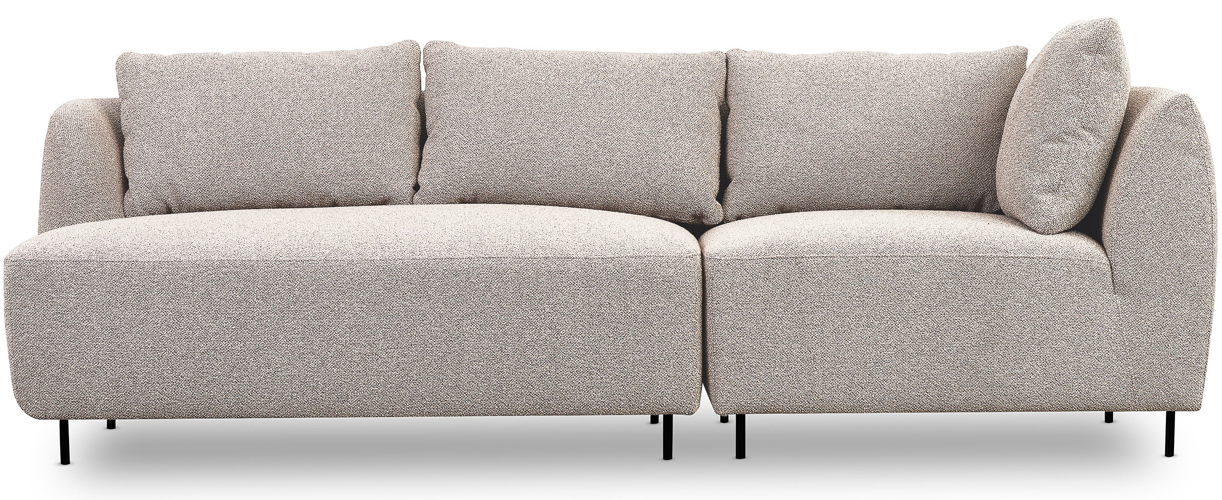 Sofa modułowa Lanomi szarobeżowa boucle