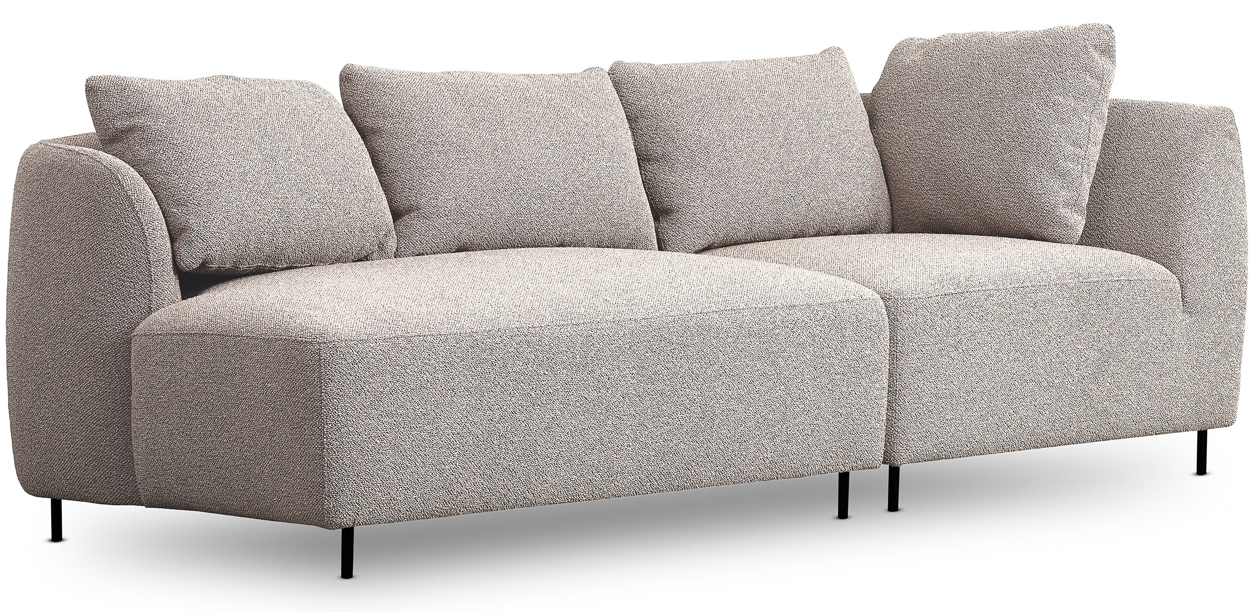 Sofa modułowa Lanomi szarobeżowa boucle