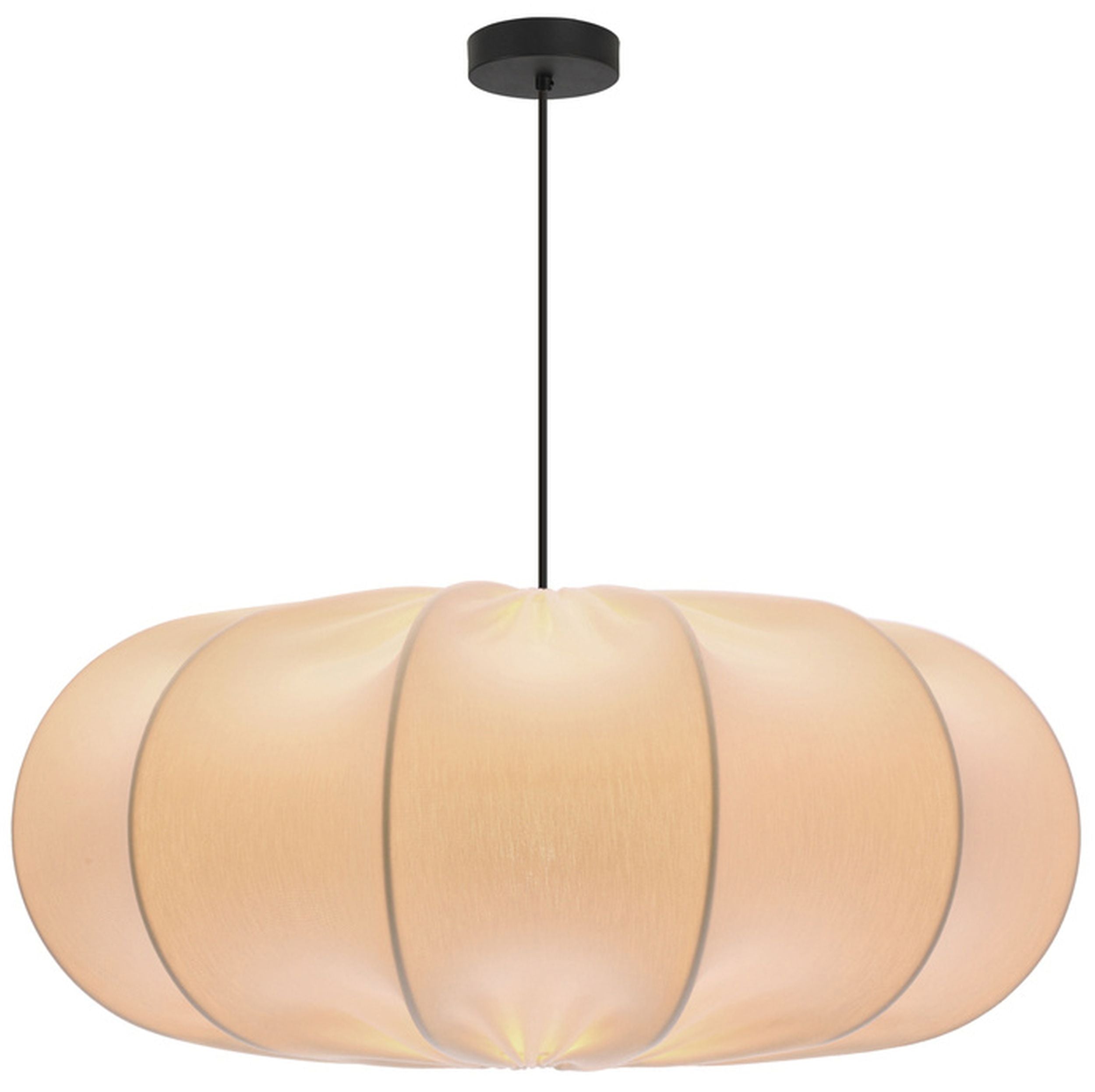 Lampa wisząca Cafee średnica 52 cm latte z czarną podstawą