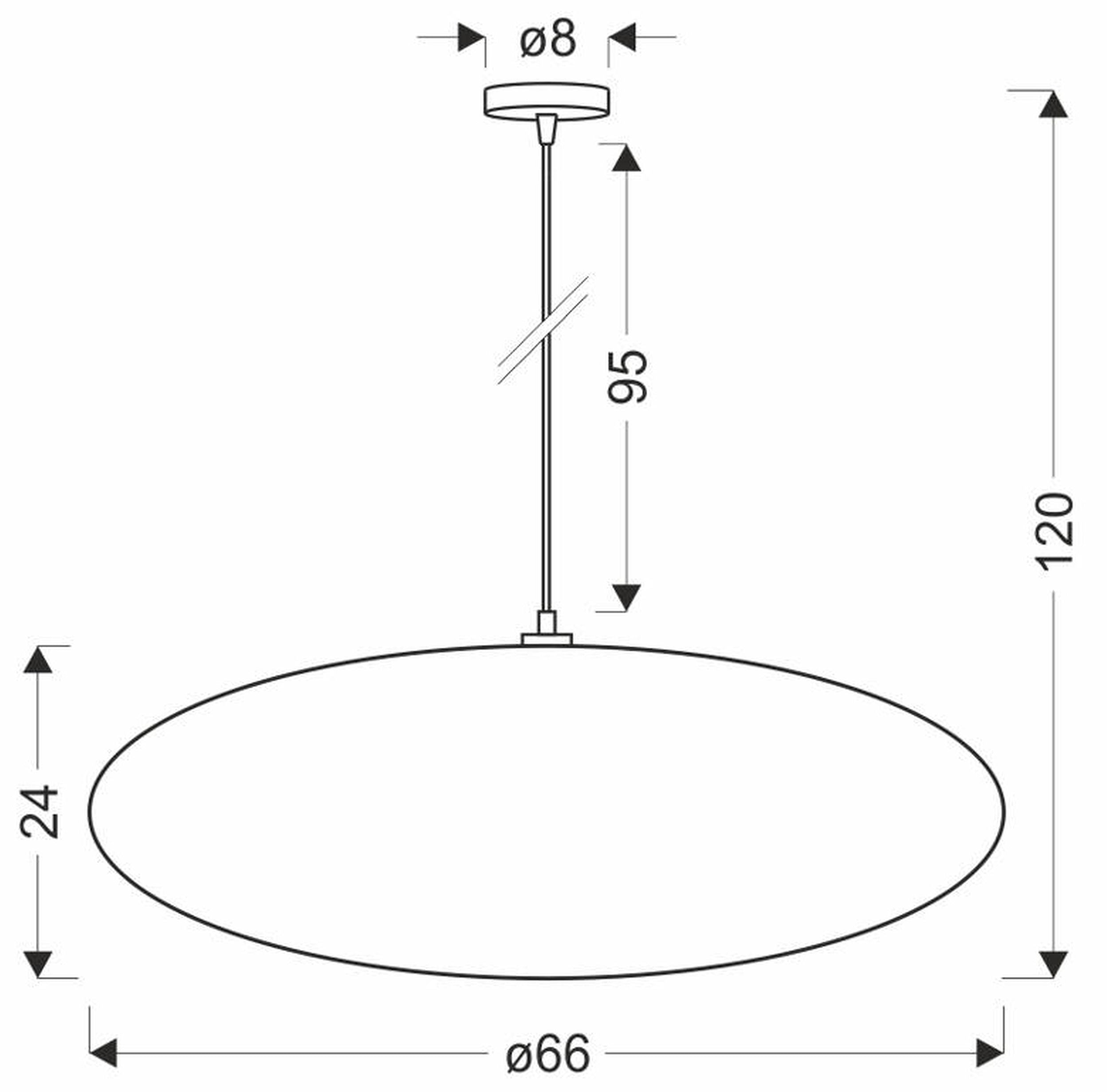 Lampa wisząca Cafee średnica 66 cm latte z białą podstawą