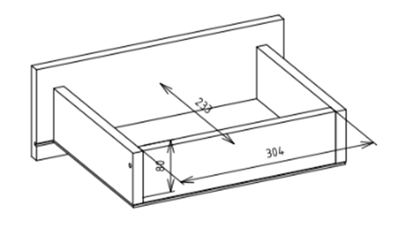 Szafka nocna Malwa z dwiema szufladami i wnęką 40 cm kaszmir