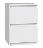 Szafka nocna Malwa z dwiema szufladami 30 cm biała