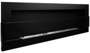 Biokominek wiszący Maltern 120x40 cm z szybą czarny strukturalny