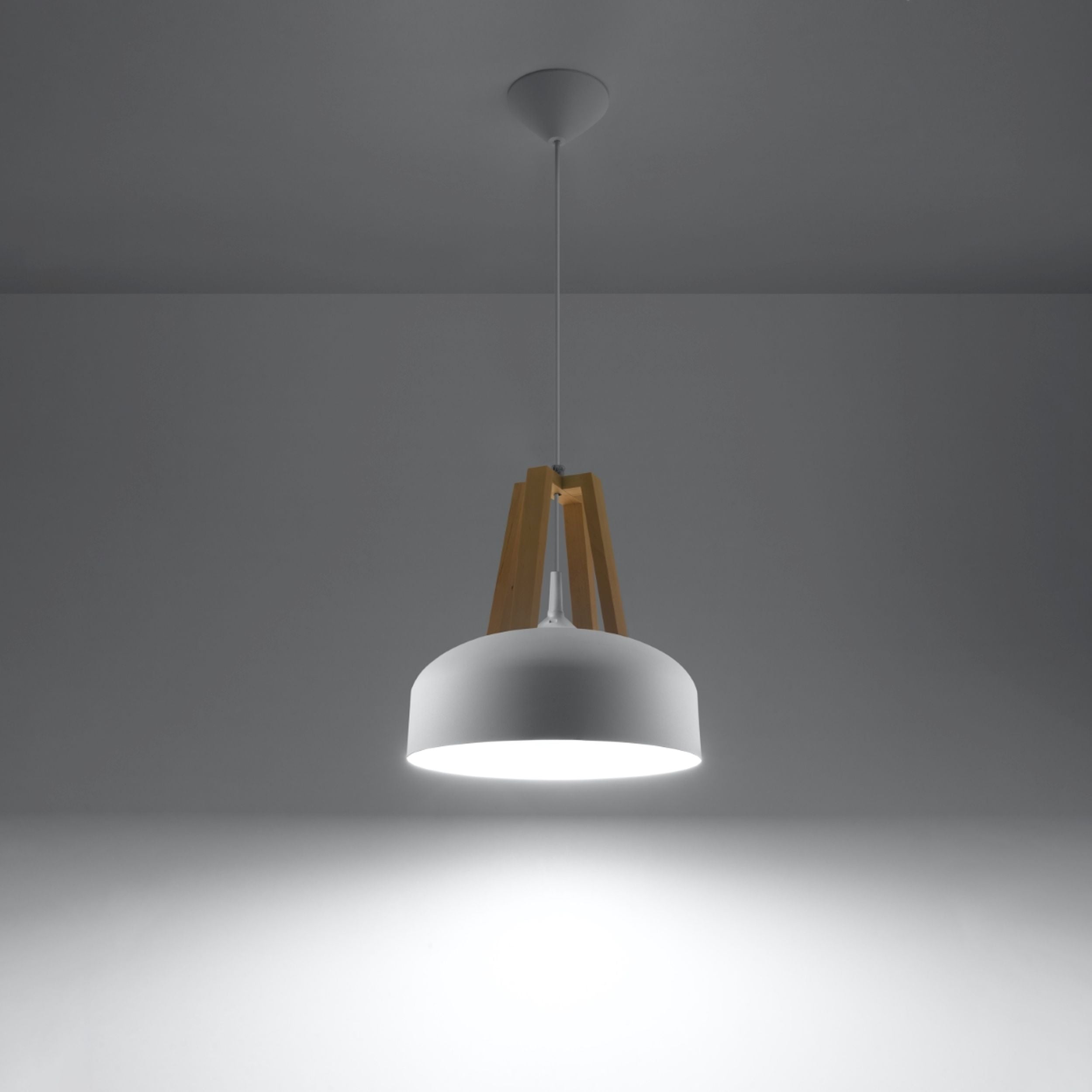 Lampa wisząca Mariflees średnica 30 cm biała