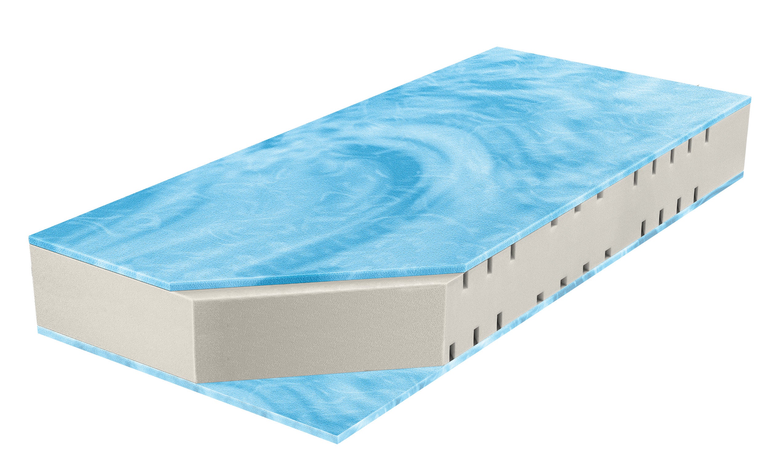 Materac piankowy 160x200 cm Sornako z pianką żelową, dwustronny, 7 stref twardości