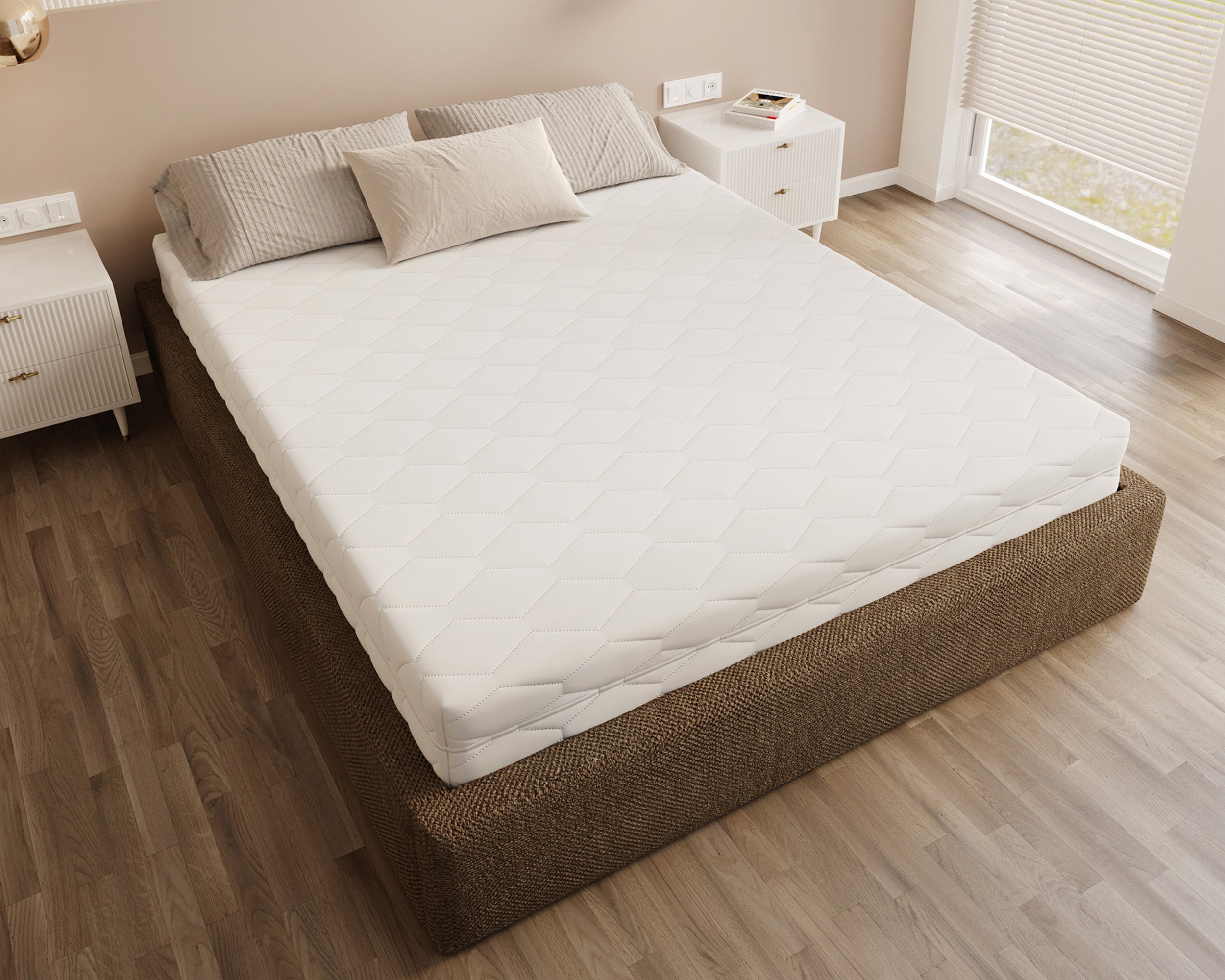 Materac piankowy 120x200 cm Pikolini z lateksem i kokosem dwustronny hipoalergiczny