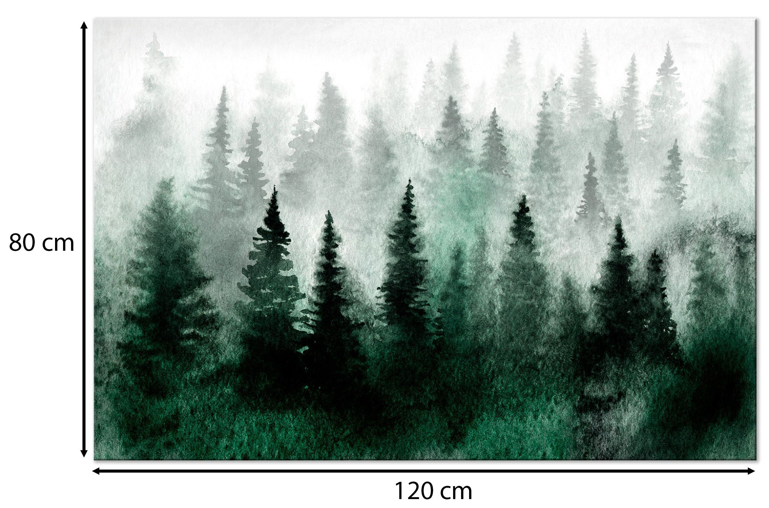 Obraz Mglisty las Skandynawii jednoczęściowy 120x80 cm szeroki
