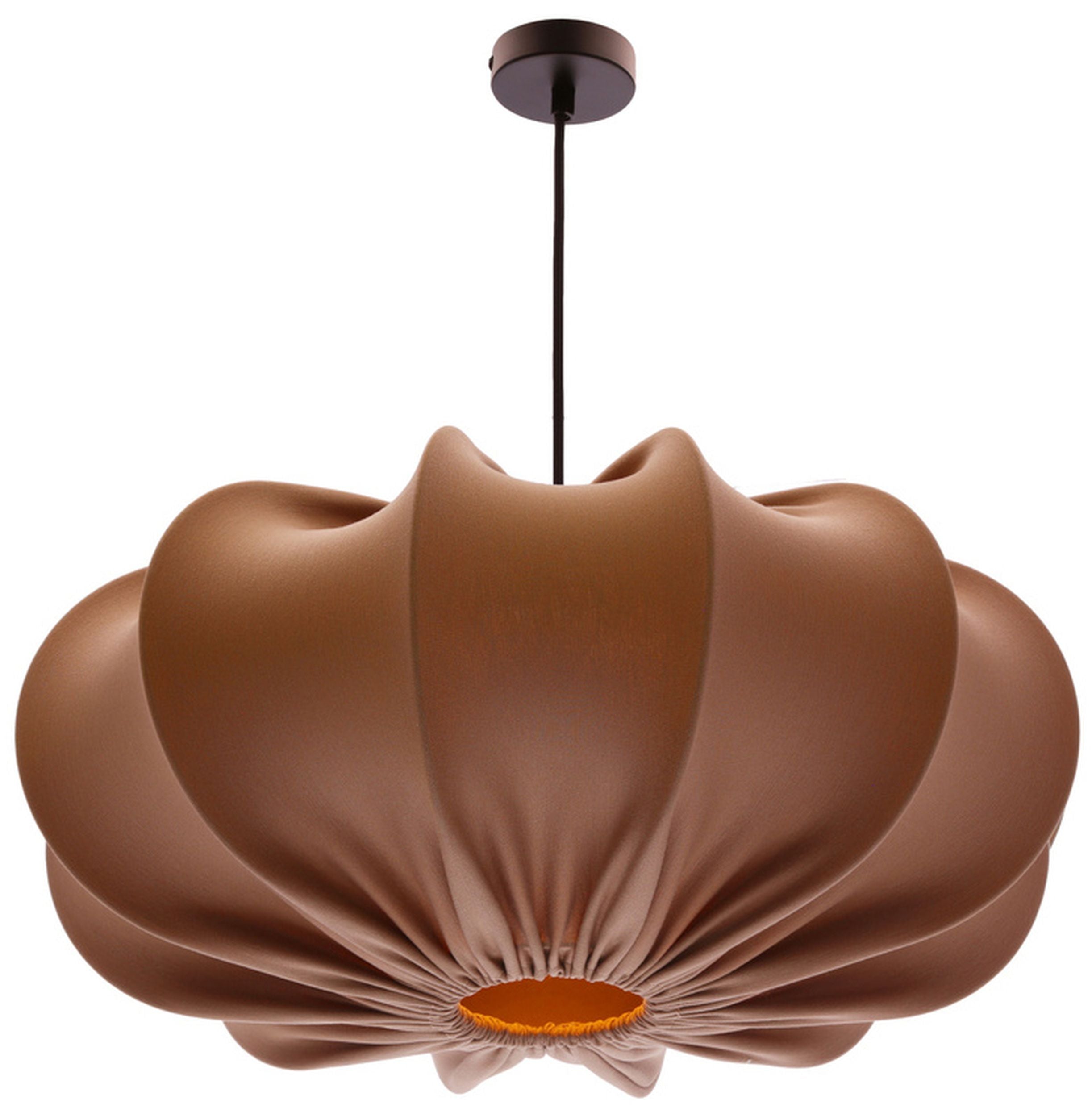 Lampa wisząca Cafee średnica 52 cm mokka z czarną podstawą
