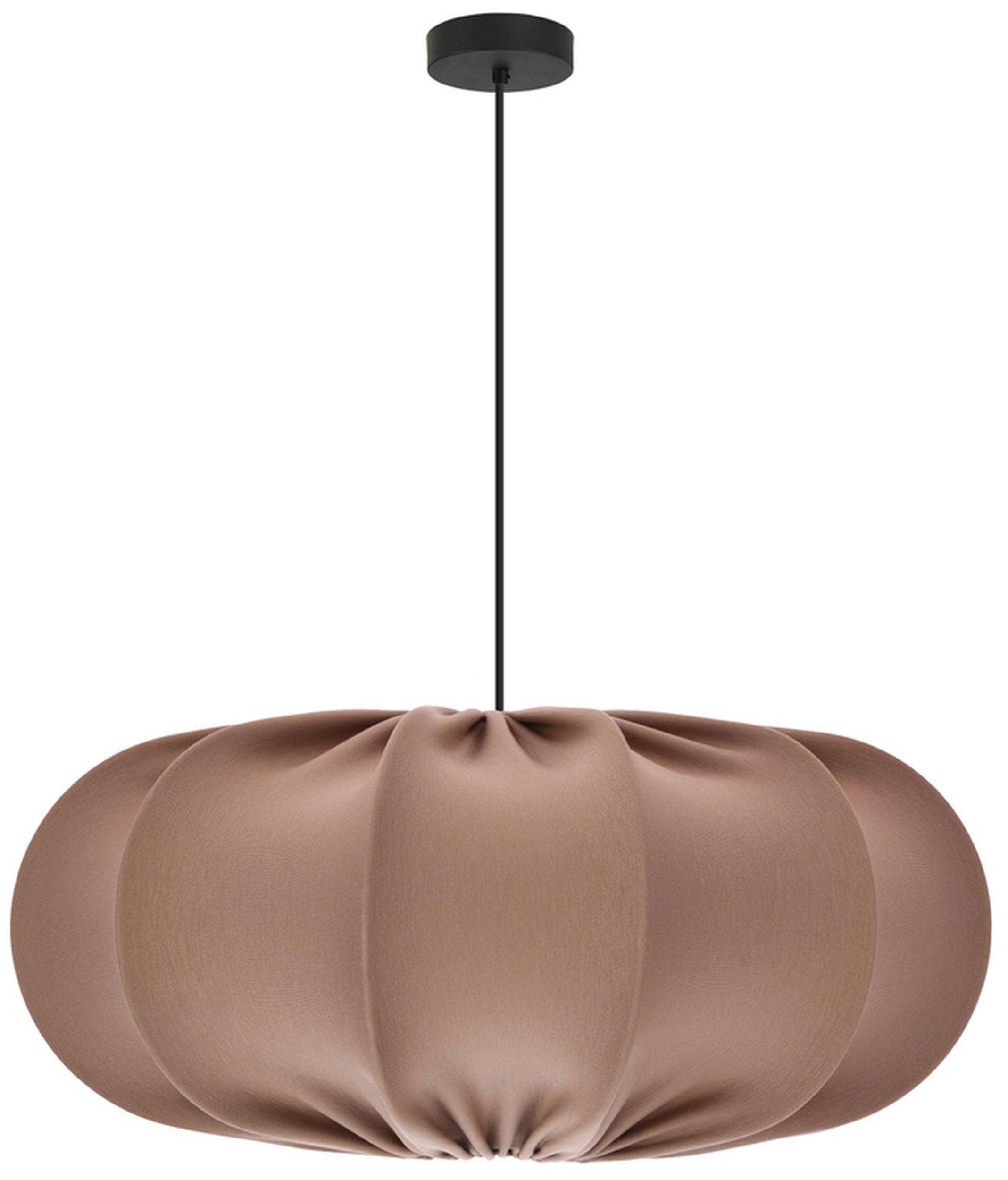 Lampa wisząca Cafee średnica 52 cm mokka z czarną podstawą