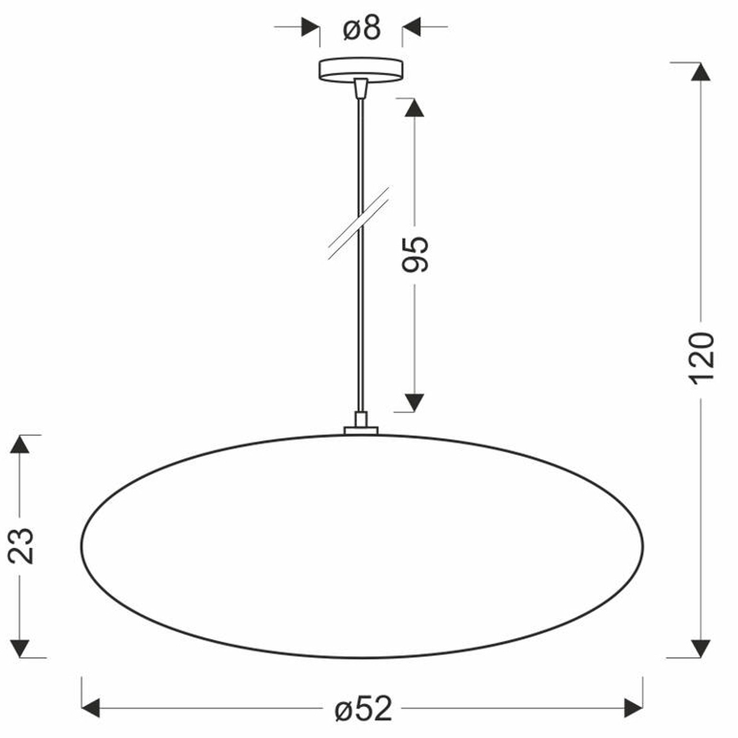 Lampa wisząca Cafee średnica 52 cm mokka z czarną podstawą