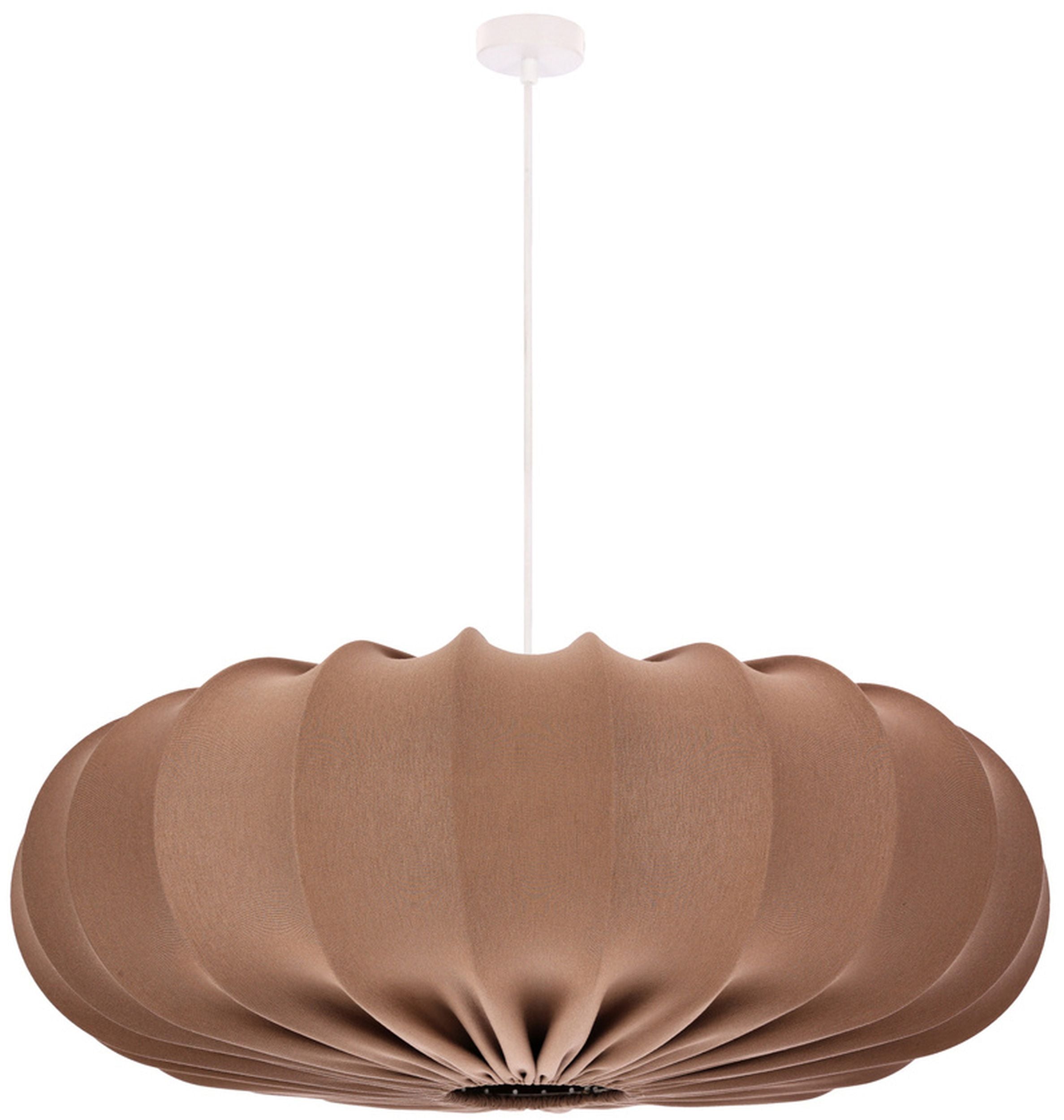 Lampa wisząca Cafee średnica 66 cm mokka z białą podstawą
