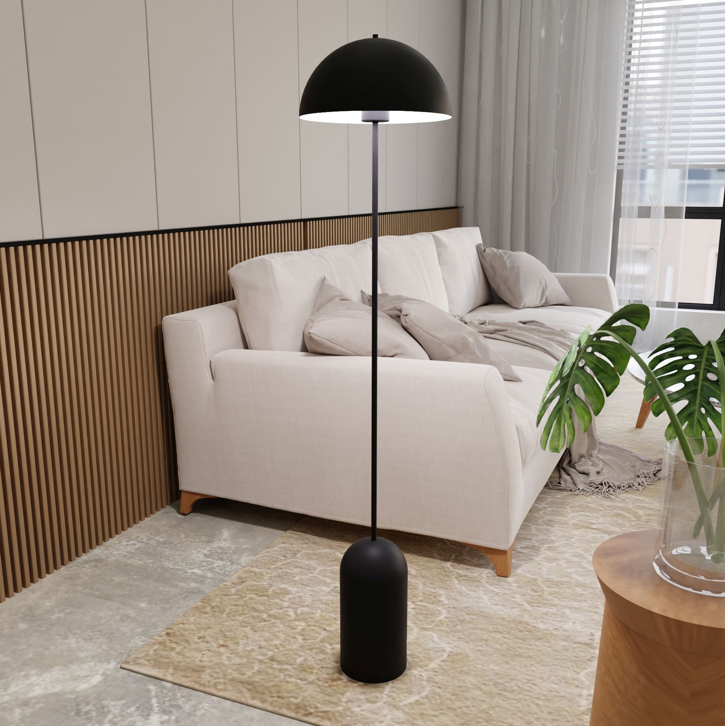 Lampa podłogowa Mollints 138 cm czarna