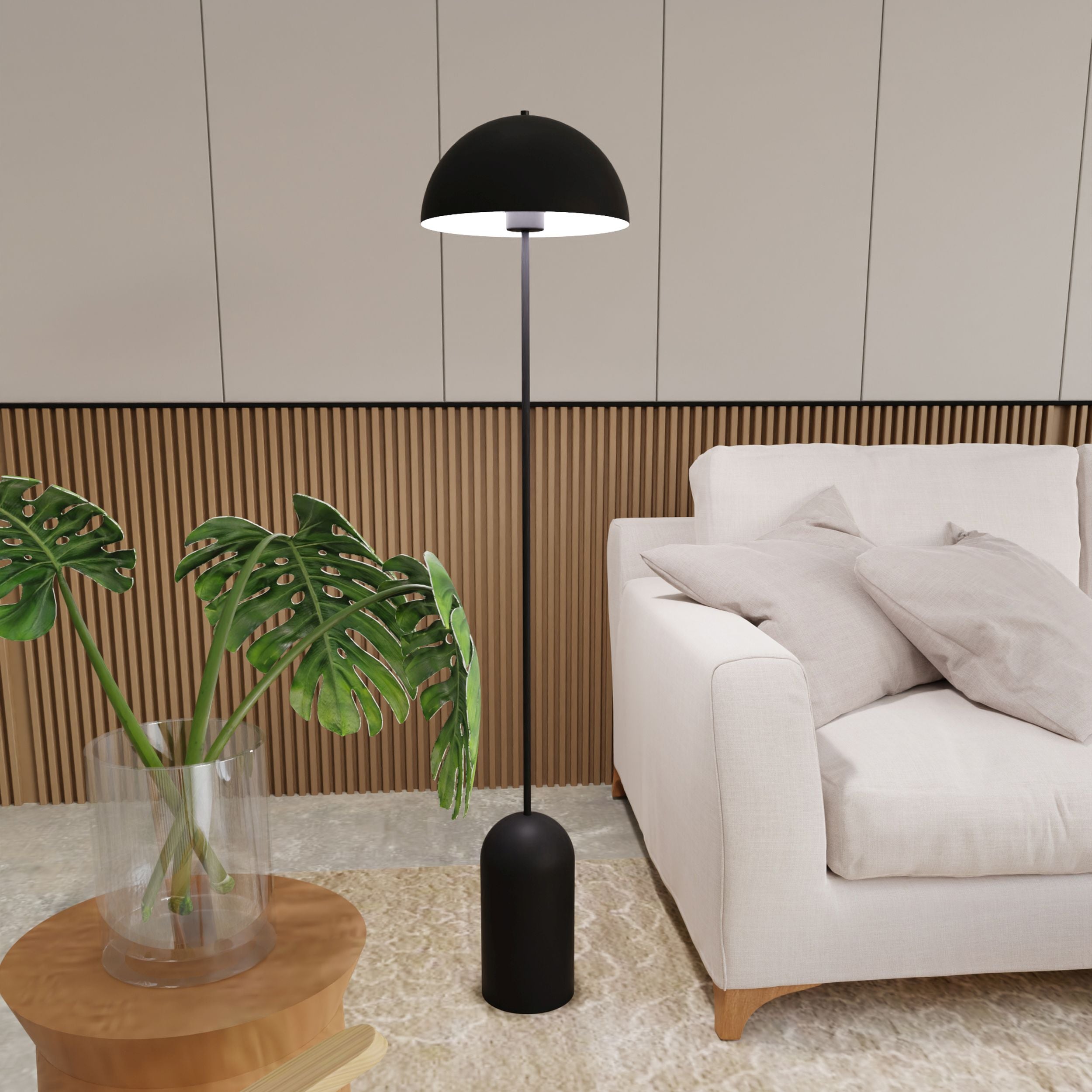 Lampa podłogowa Mollints 138 cm czarna