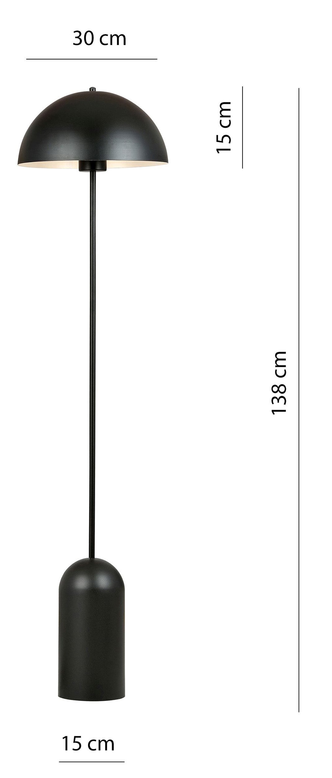 Lampa podłogowa Mollints 138 cm czarna