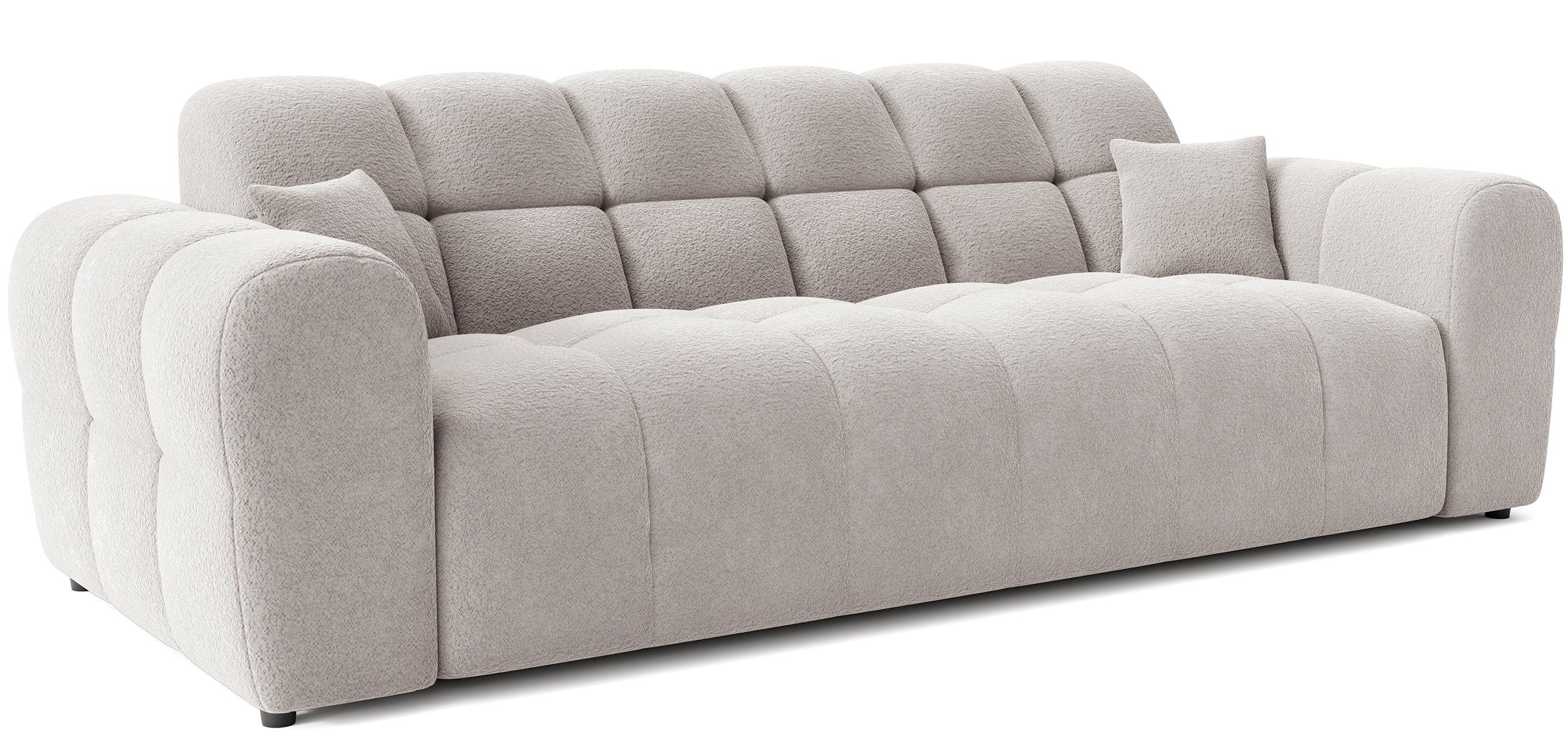 Sofa trzyosobowa Monti szarobeżowa szenil