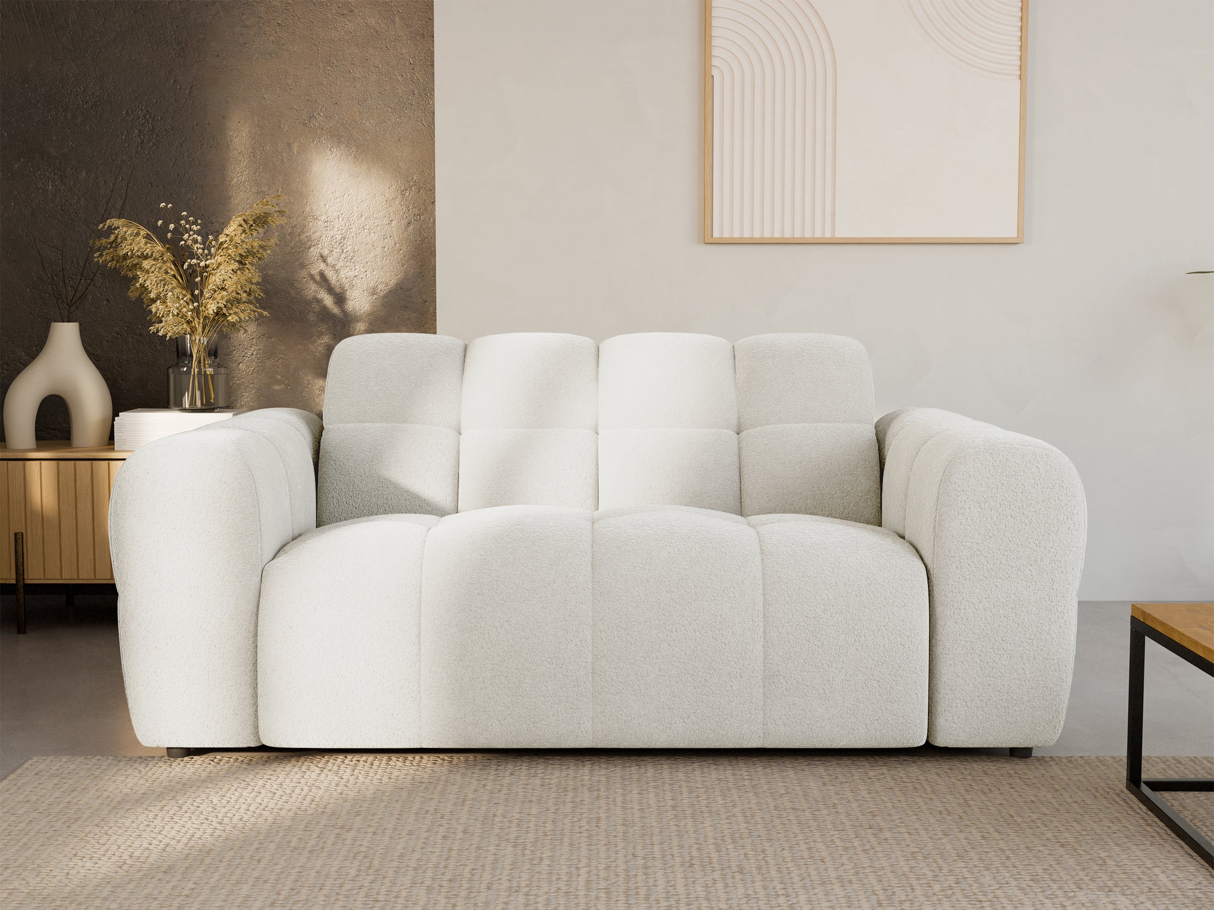 Sofa dwuosobowa Monti kremowa szenil