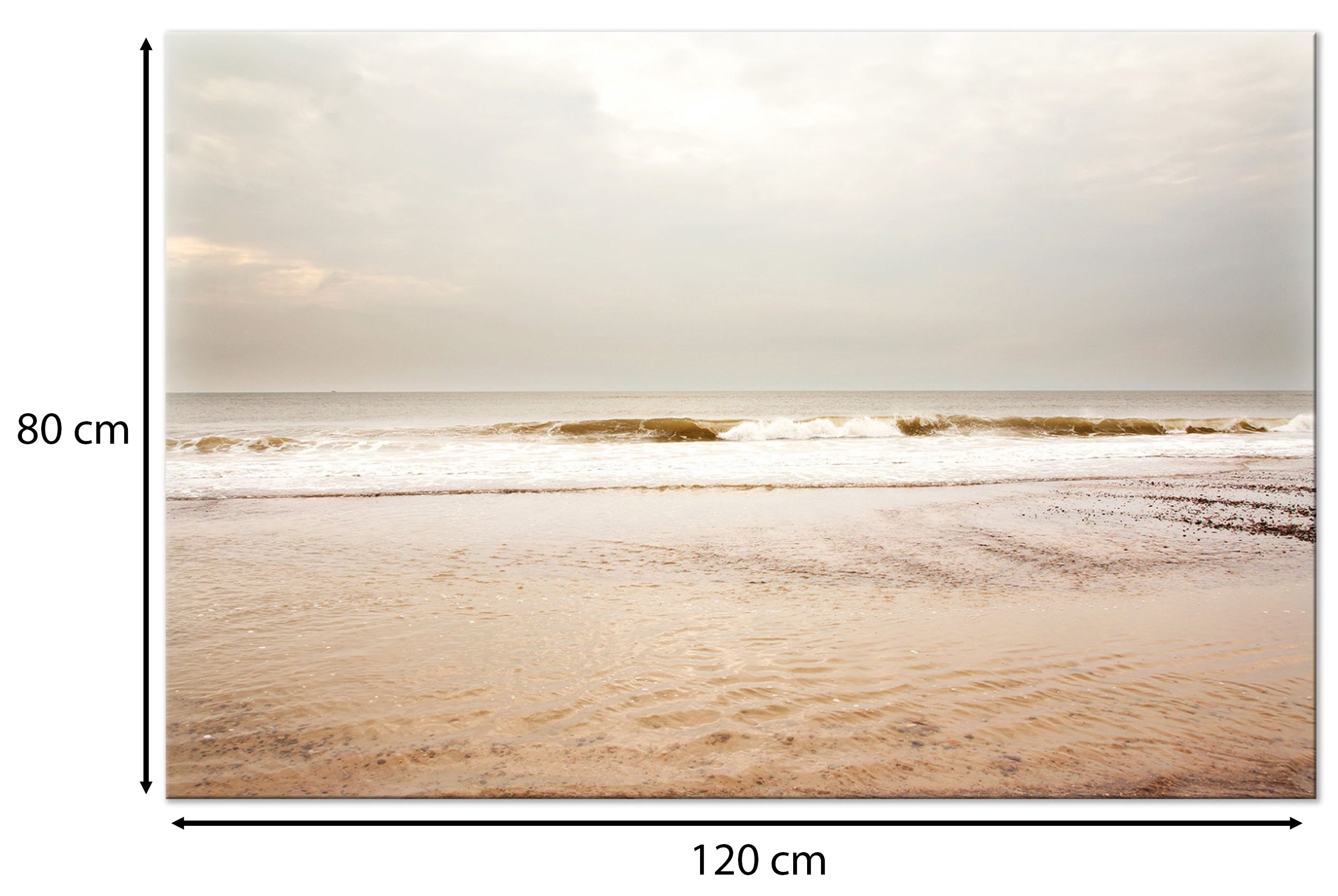 Obraz Morze po burzy jednoczęściowy 120x80 cm szeroki