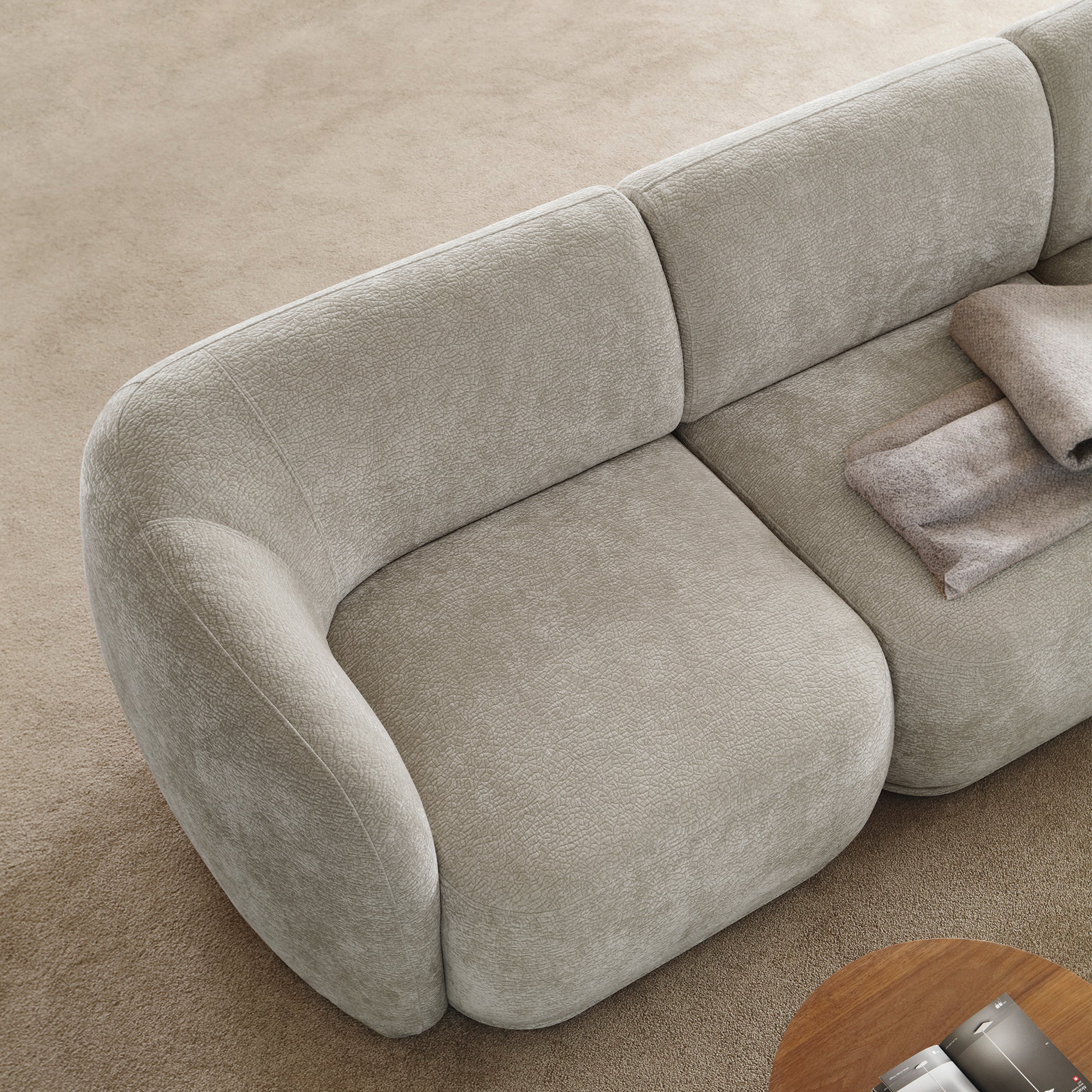 Moduł pojedynczy Bommo lewostronny szarobeżowy szenil
