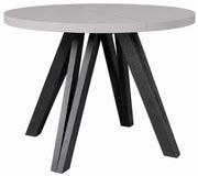 Stół rozkładany do jadalni Nuuvel 100-180x100 cm kaszmir z czarnymi nogami hairpin