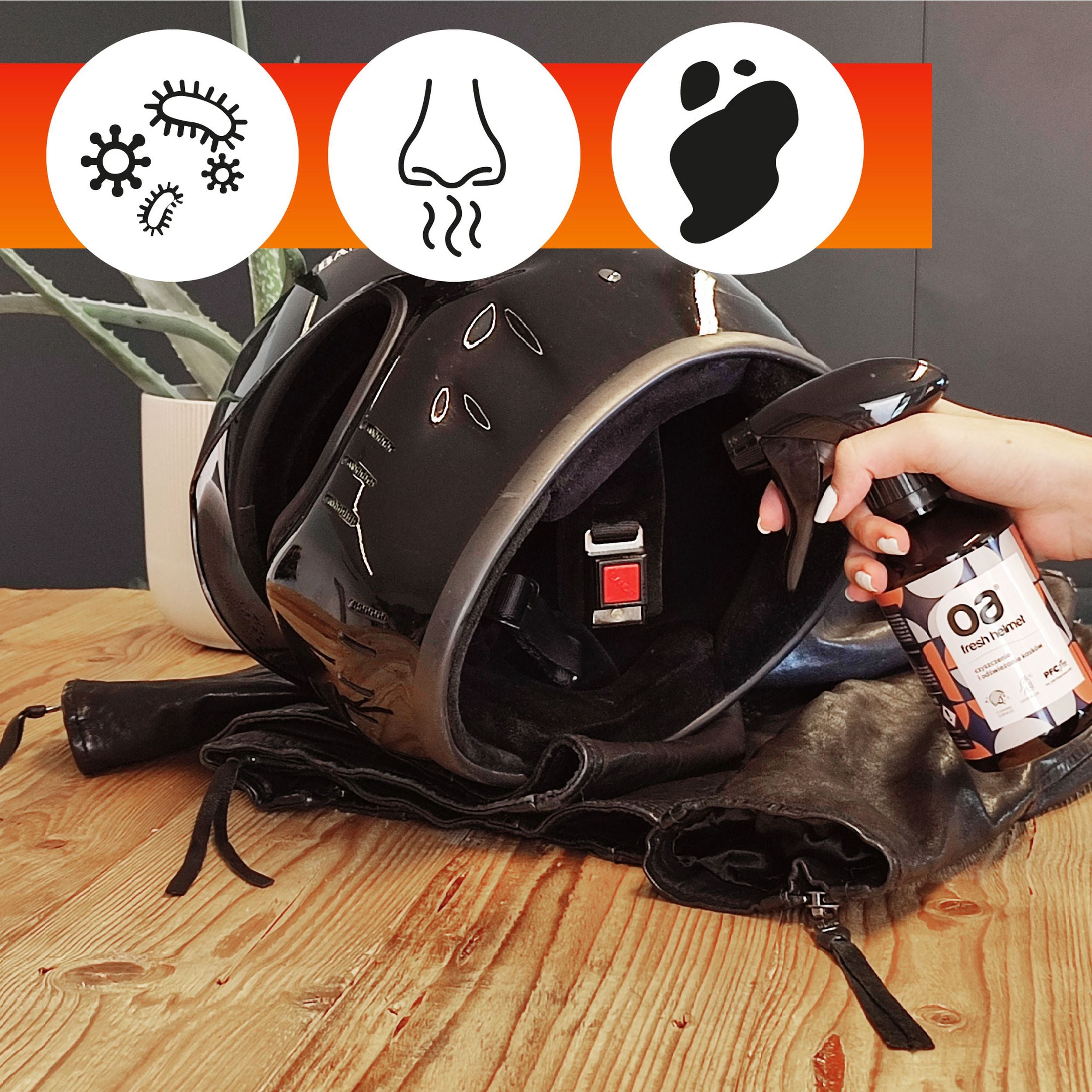 Płyn do czyszczenia i odświeżania kasków OA Fresh Helmet 250 ml