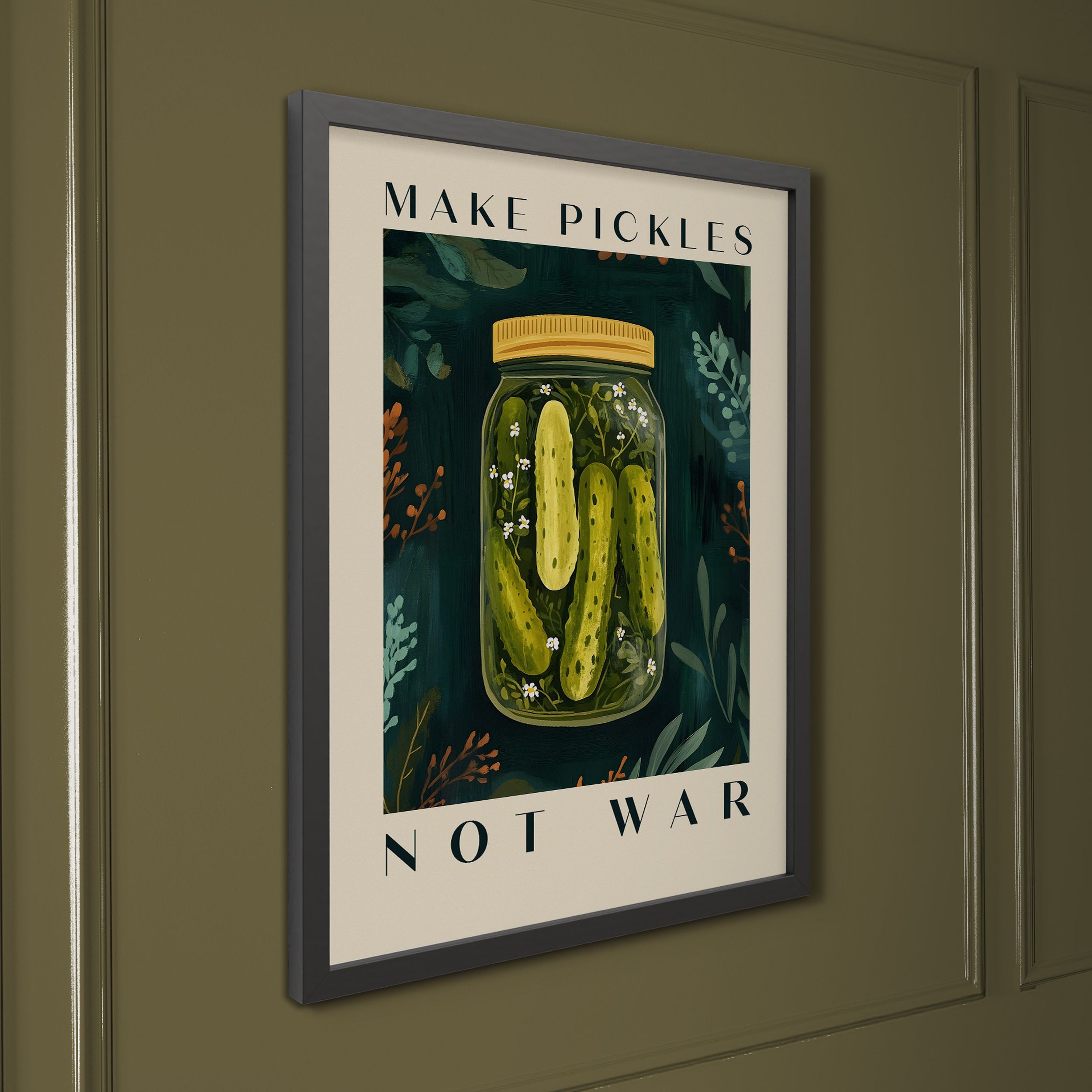 Obraz w czarnej ramie Pickles 40x30 cm