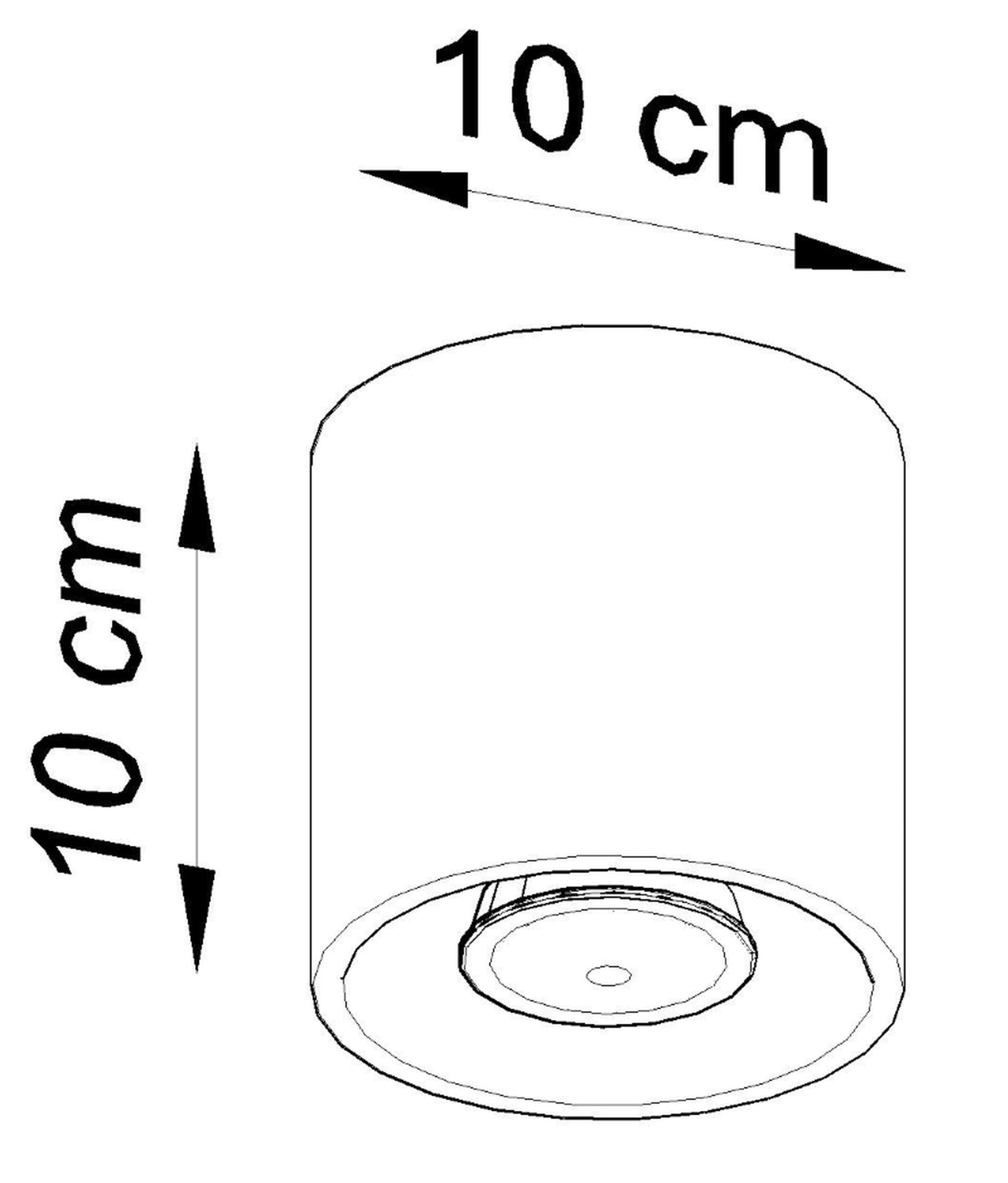 Plafon sufitowy Obett x1 czarny