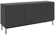 Szafka RTV trzydrzwiowa Olio wysoka 160 cm czarna