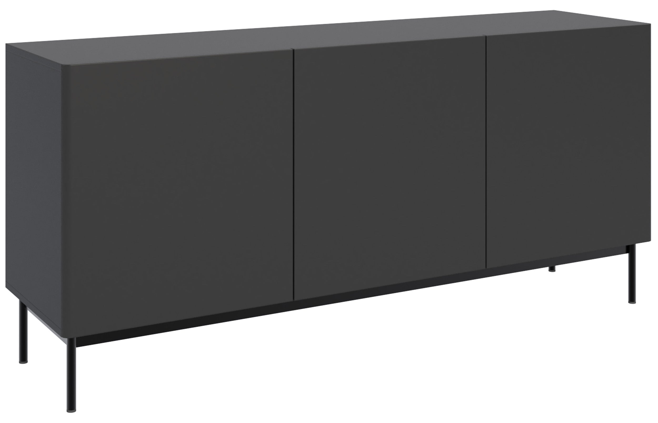 Szafka RTV trzydrzwiowa Olio wysoka 160 cm czarna