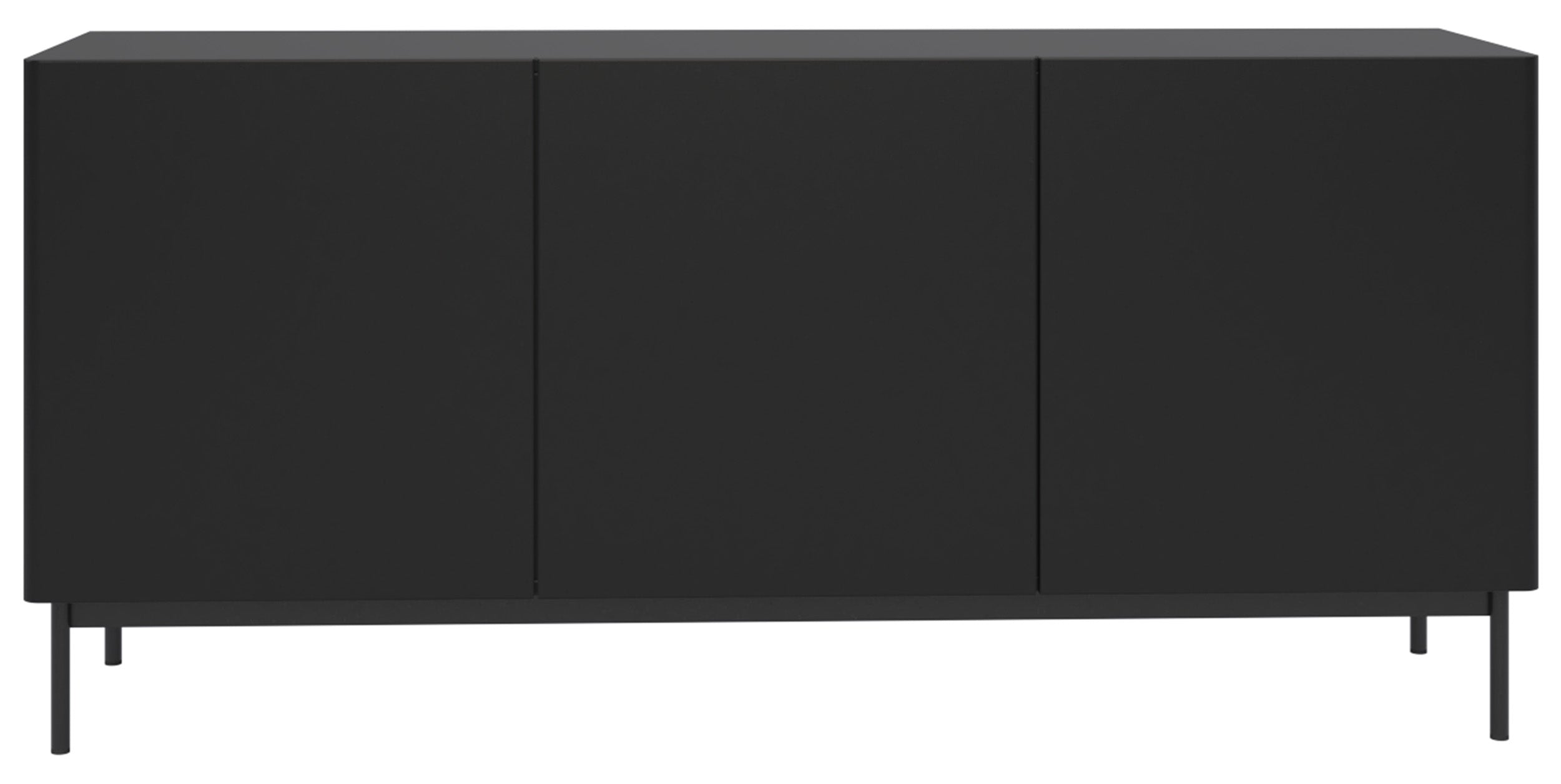 Szafka RTV trzydrzwiowa Olio wysoka 160 cm czarna