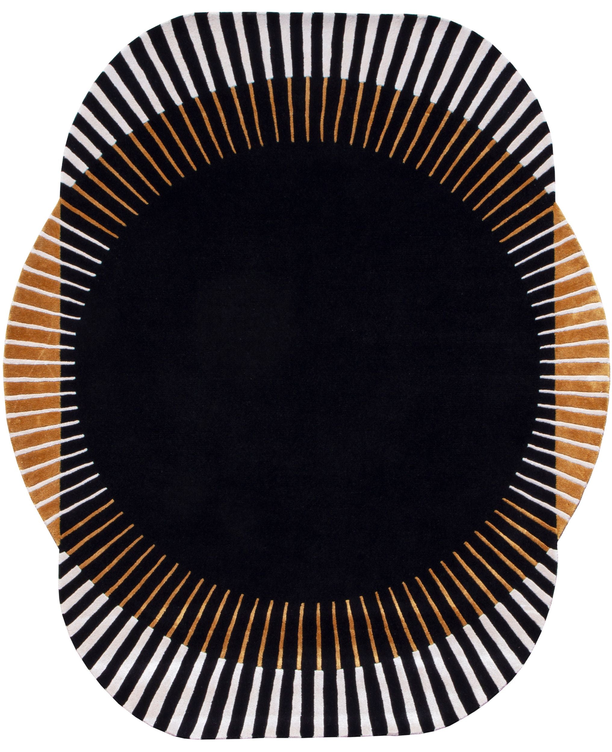 Dywan Opal 200x240 cm z wełną brązowo-czarny