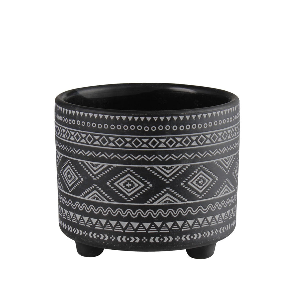 Osłonka na doniczkę Rifflister średnica 12 cm czarna