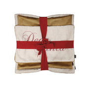 Komplet trzech poszewek świątecznych - Dear Santa 30x50 cm, boucle 50x50 cm i złota 45x45 cm