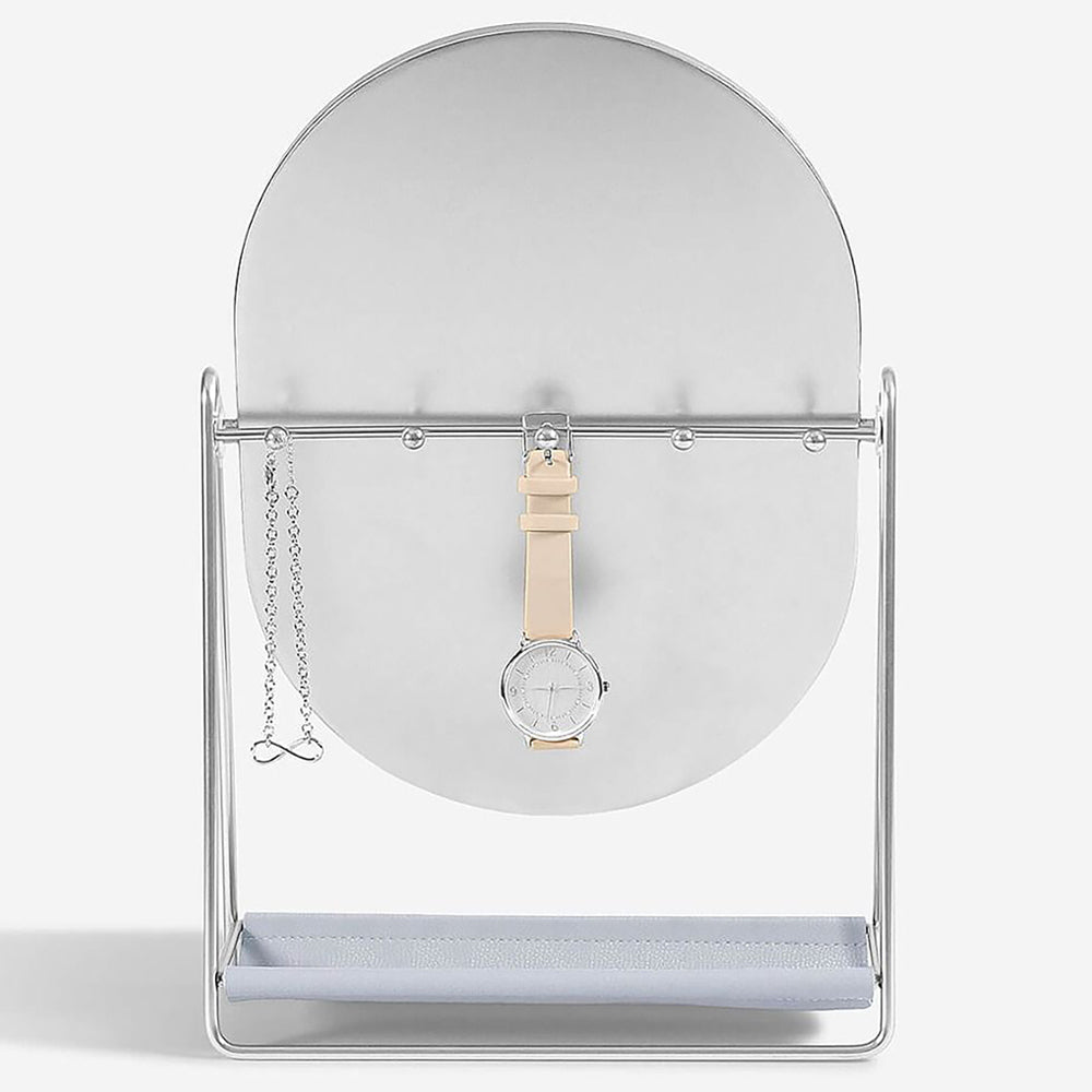 Lustro stojące Pebble Jewellery Stand srebrno - lawendowe