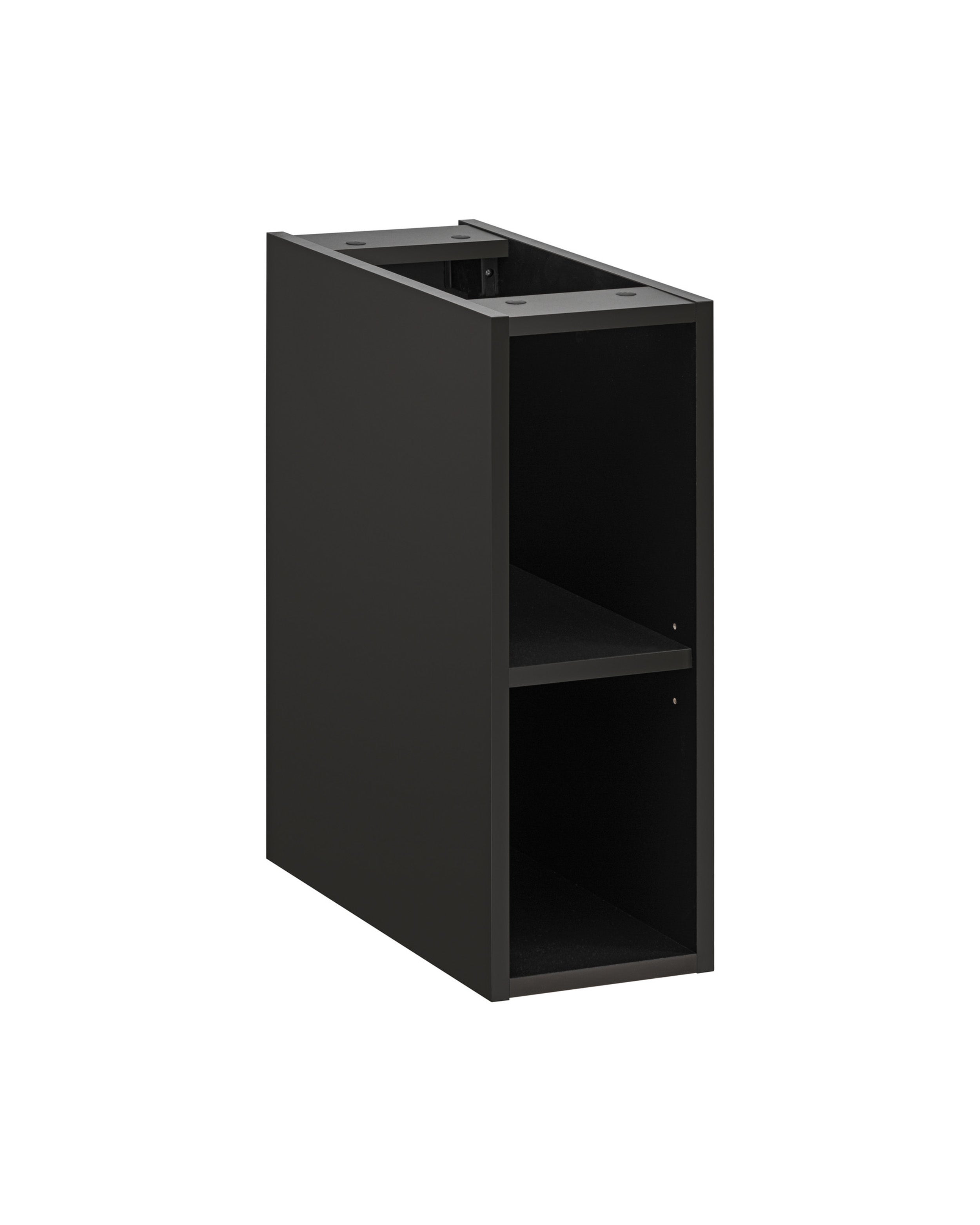 Regał łazienkowy Ossolies wiszący dolny 20 cm czarny