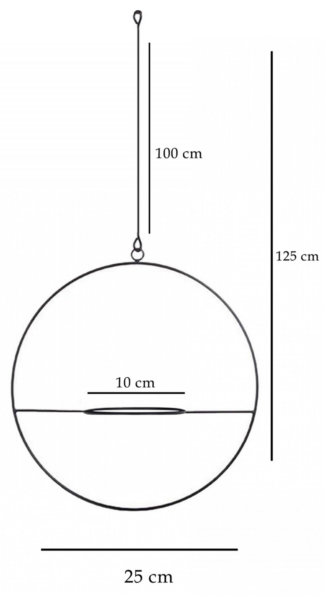 Zawieszka na doniczkę Panatee średnica 25 cm czarna
