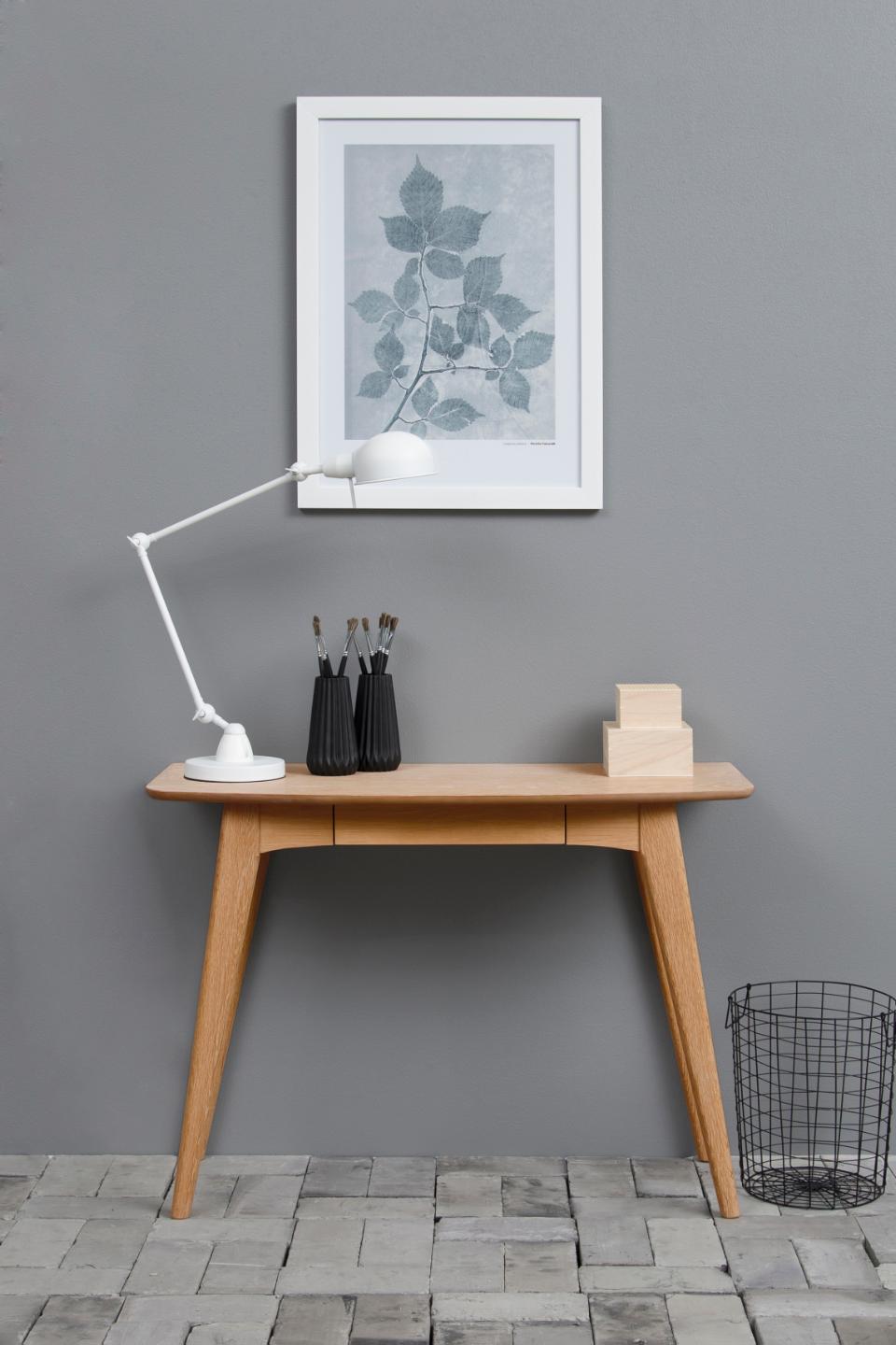 Biurko Pecara dąb olejowany na prostych nogach z szufladą 105x45 cm