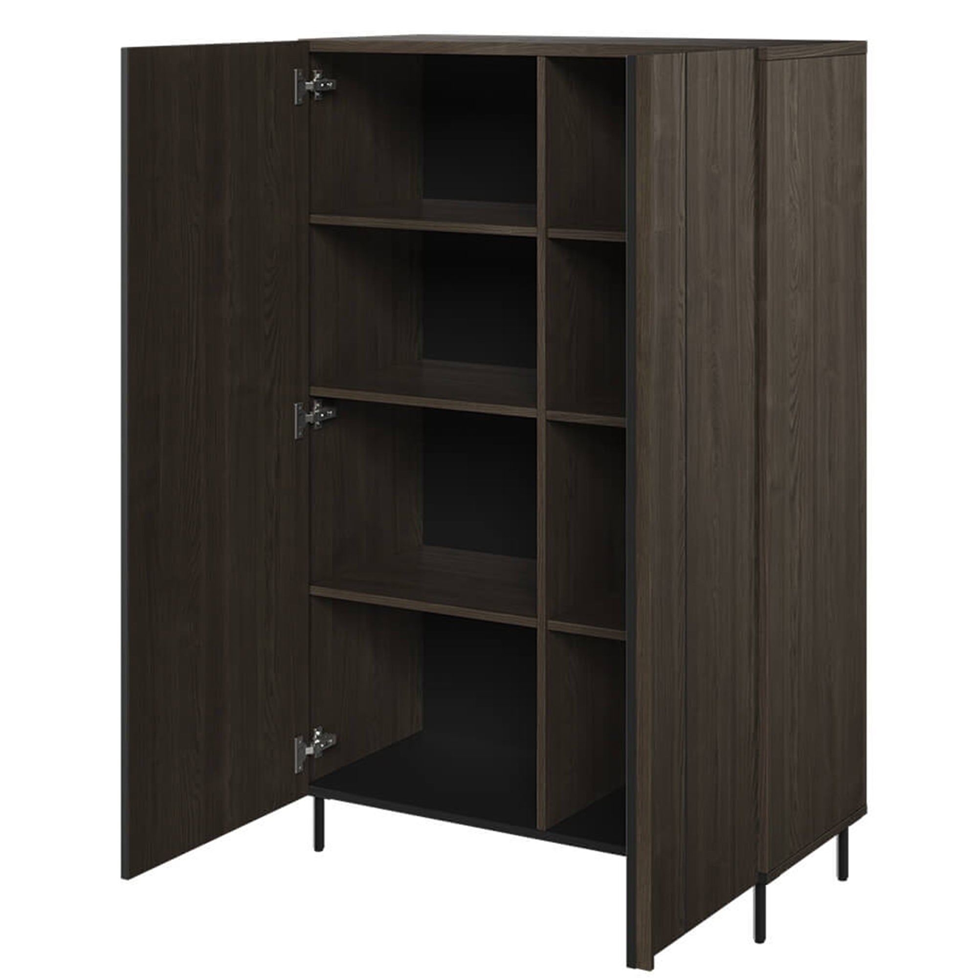 Komoda dwudrzwiowa Piemonte 144 cm Jesion portland/czarny
